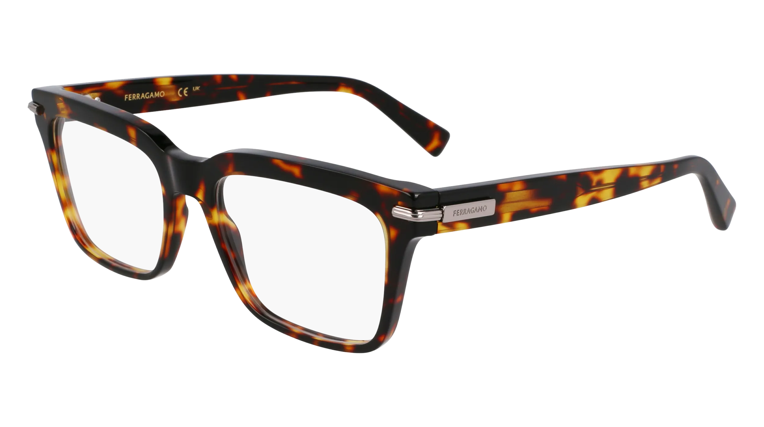 Ferragamo SF3014 242 Montature da vista Acetato Havana Squadrata Normale - immagine 1