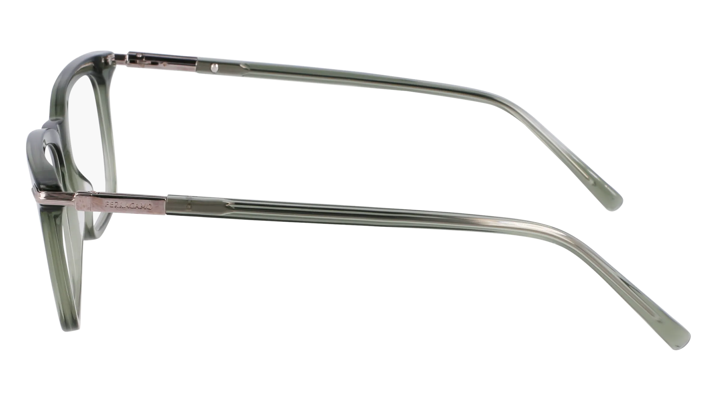 Ferragamo SF3007 317 Montature da vista Acetato Verde Squadrata Normale - immagine 4