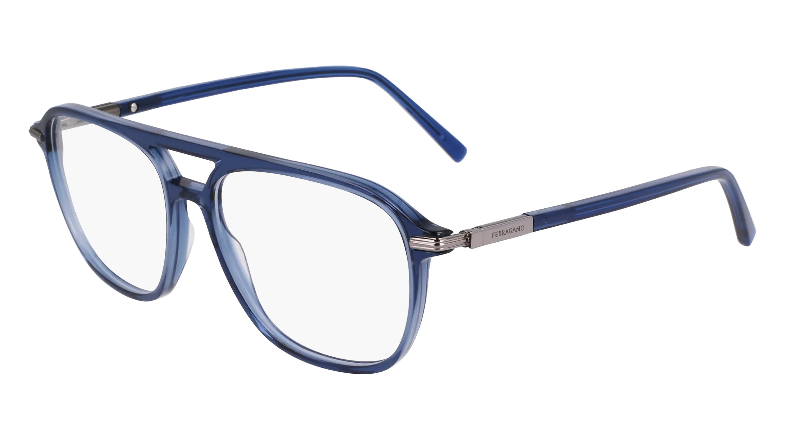 Ferragamo SF3006 432 Montature da vista Acetato Blu Squadrata Normale - immagine 1