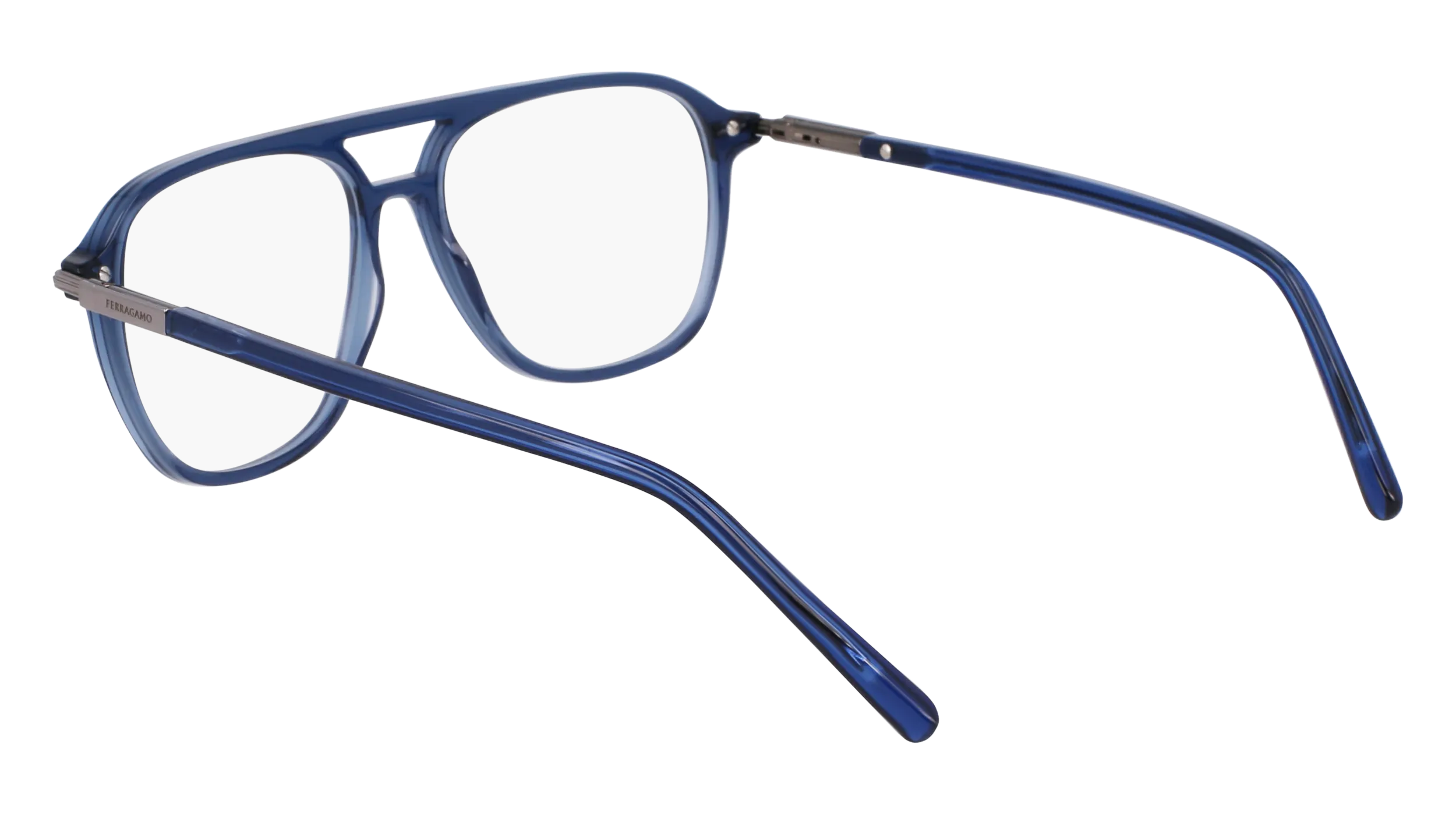Ferragamo SF3006 432 Montature da vista Acetato Blu Squadrata Normale - immagine 3