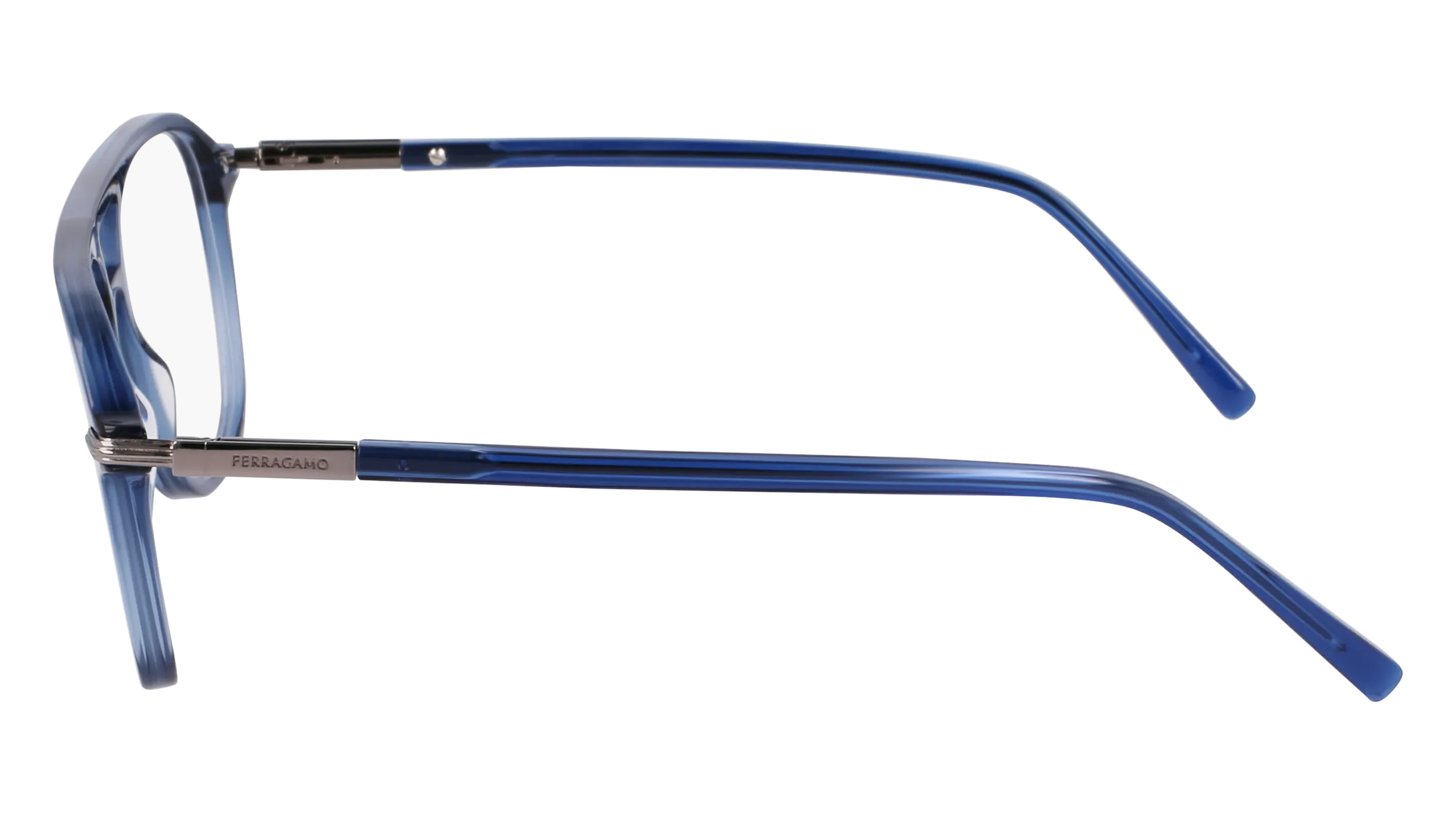 Ferragamo SF3006 432 Montature da vista Acetato Blu Squadrata Normale - immagine 4