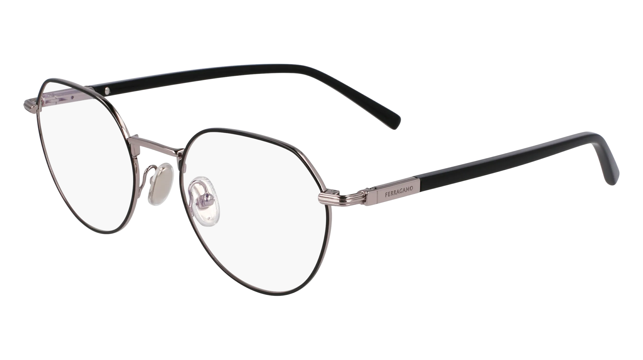 Ferragamo SF2233 081 Montature da vista Acetato Rutenio Rotonda Normale - immagine 1