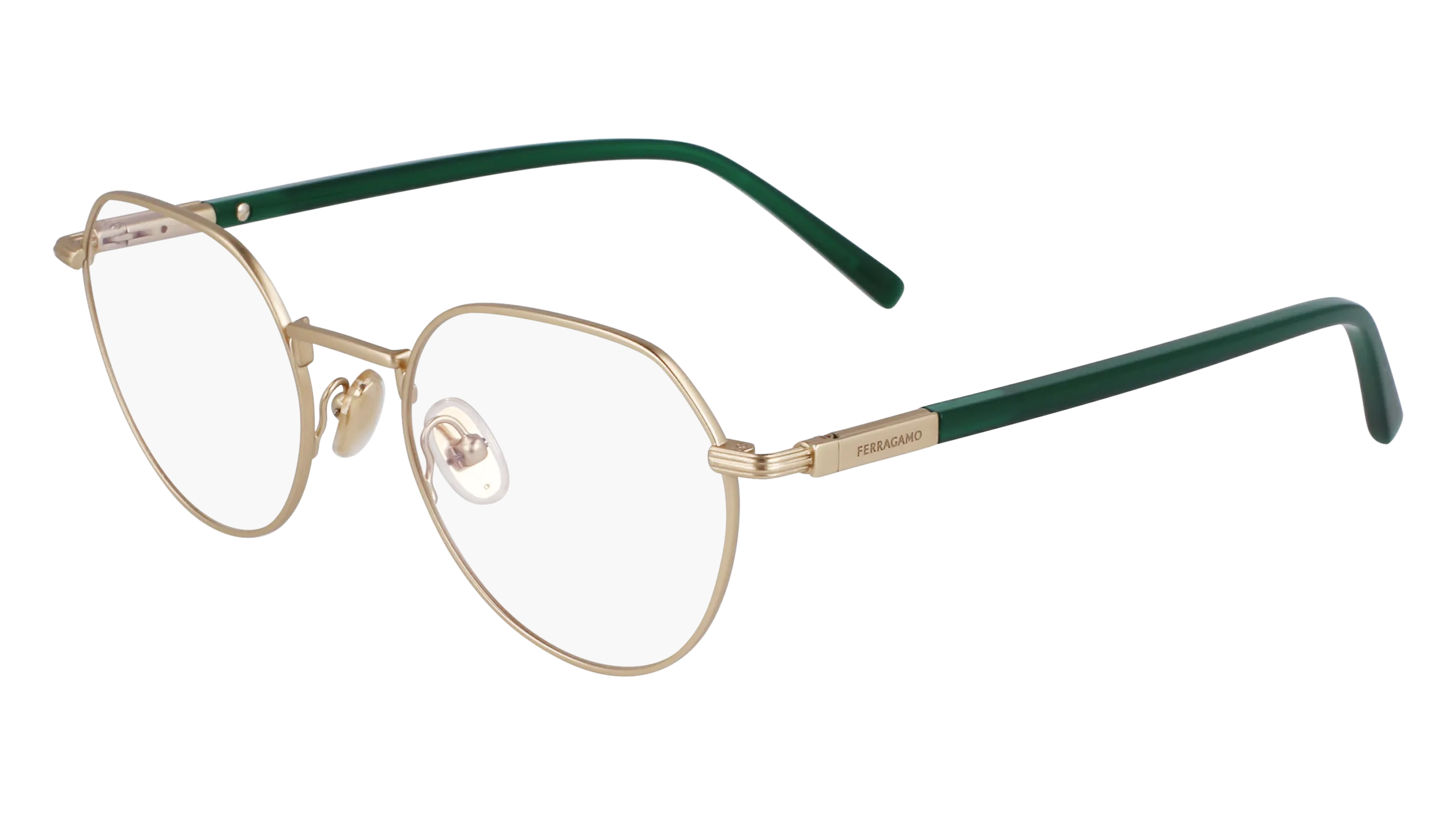 Ferragamo SF2233 711 Montature da vista Acetato Oro Rotonda Normale - immagine 1