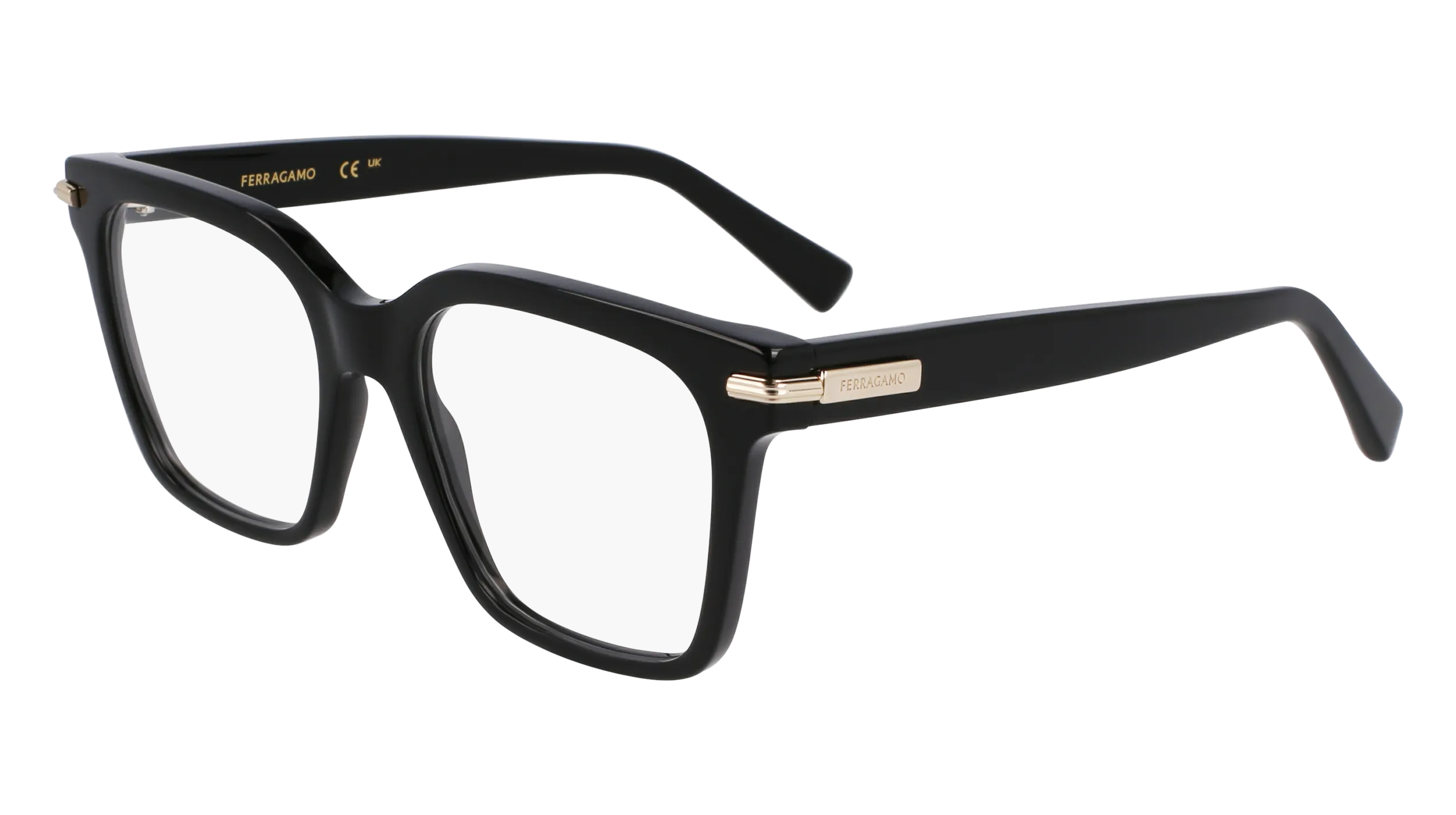 Ferragamo SF3009 001 Montature da vista Acetato Nero Squadrata Normale - immagine 1