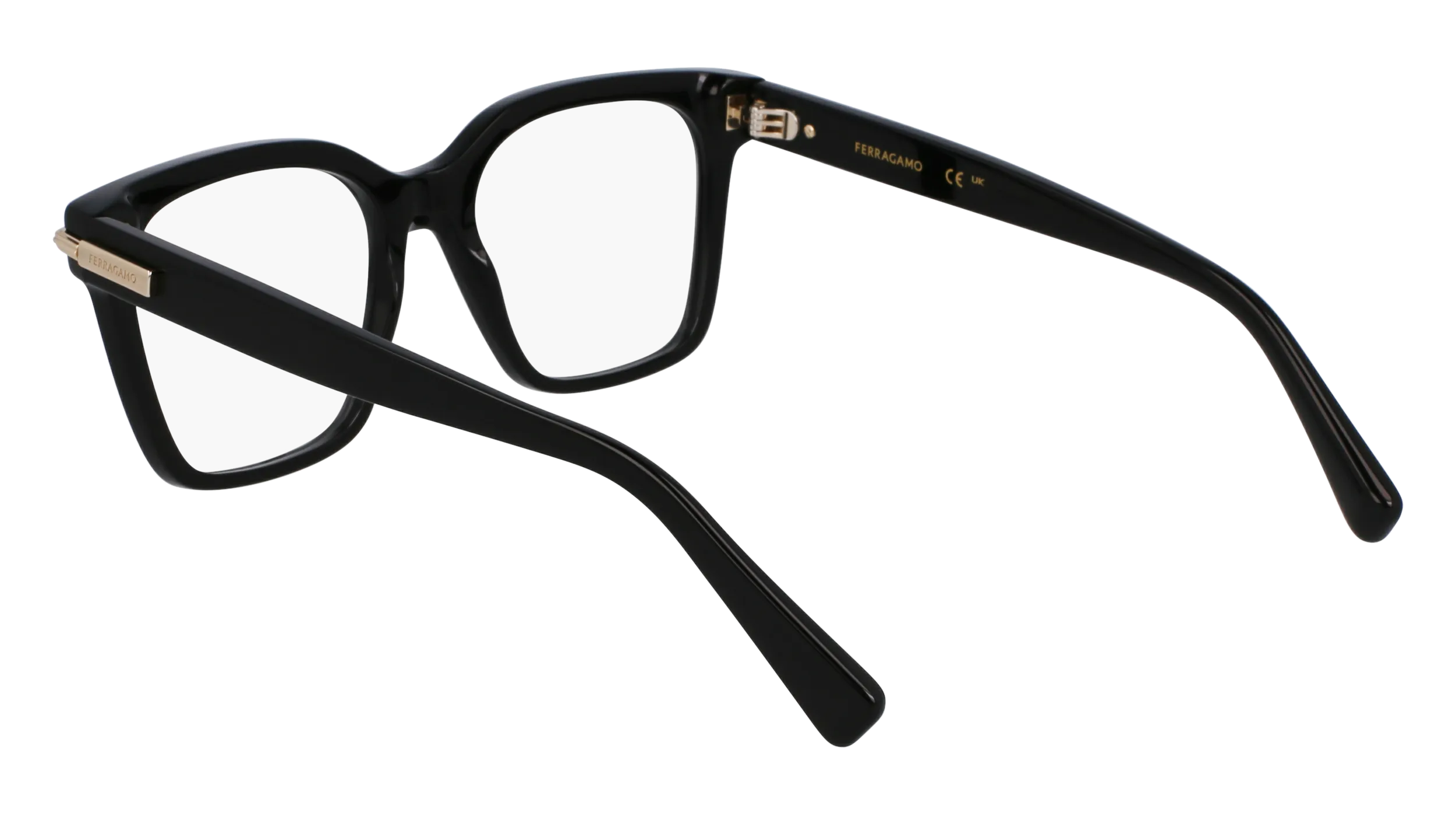 Ferragamo SF3009 001 Montature da vista Acetato Nero Squadrata Normale - immagine 3