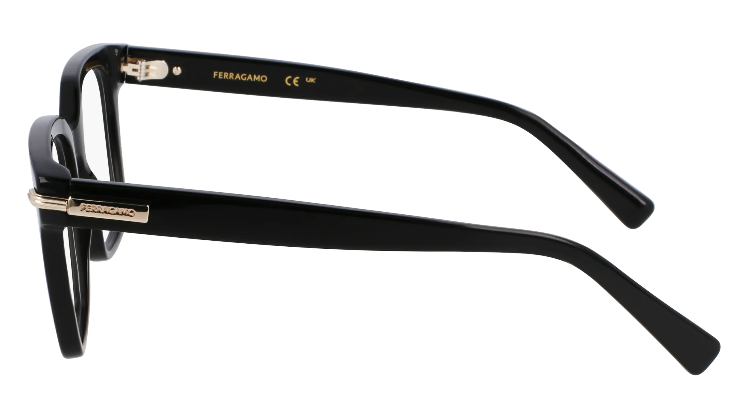 Ferragamo SF3009 001 Montature da vista Acetato Nero Squadrata Normale - immagine 4