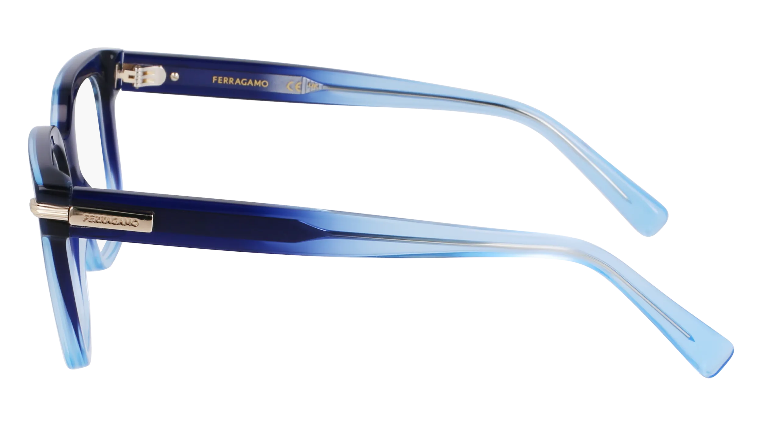 Ferragamo SF3009 415 Montature da vista Acetato Blu Squadrata Normale - immagine 4