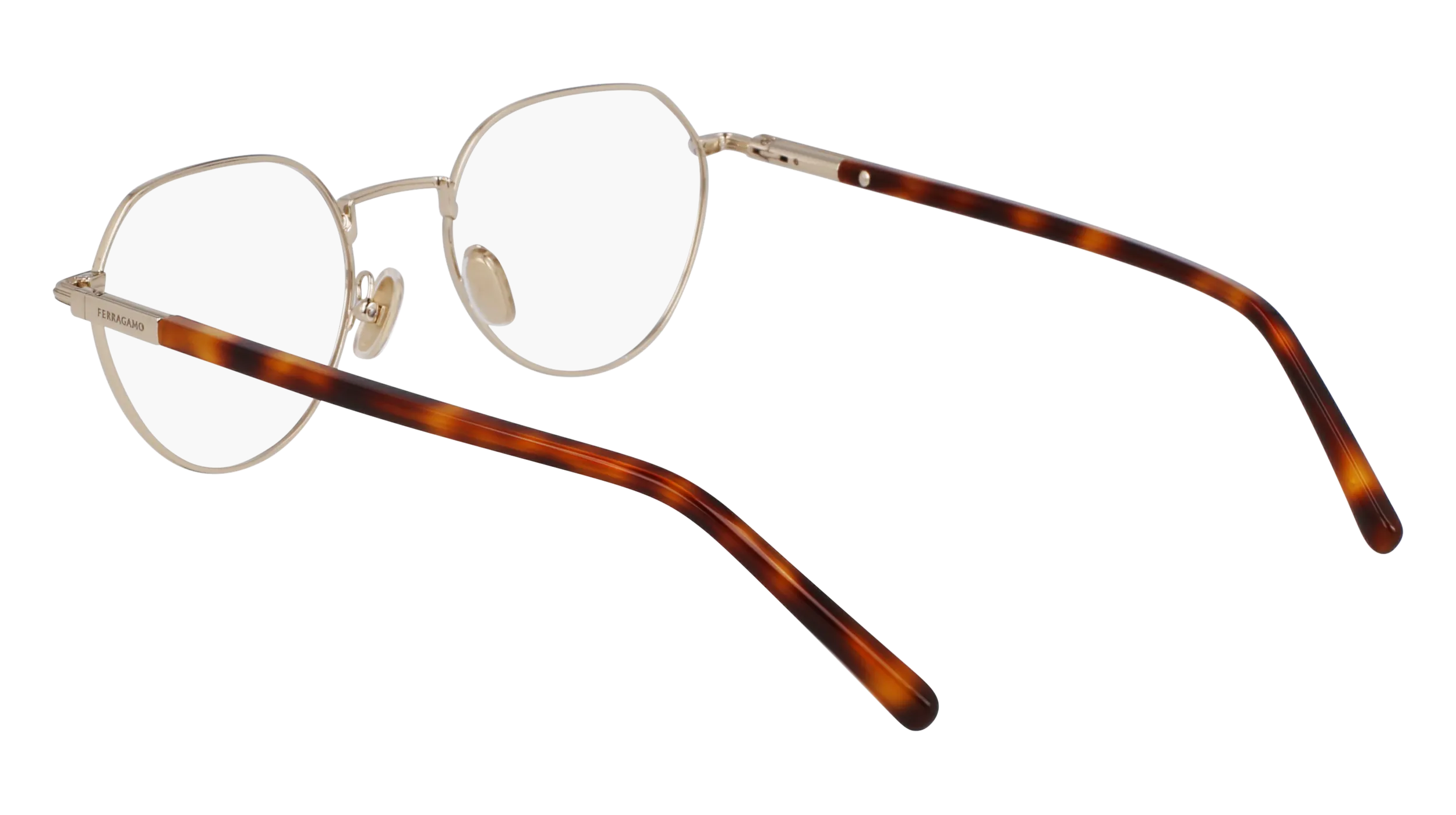 Ferragamo SF2233 703 Montature da vista Acetato Oro Rotonda Normale - immagine 3