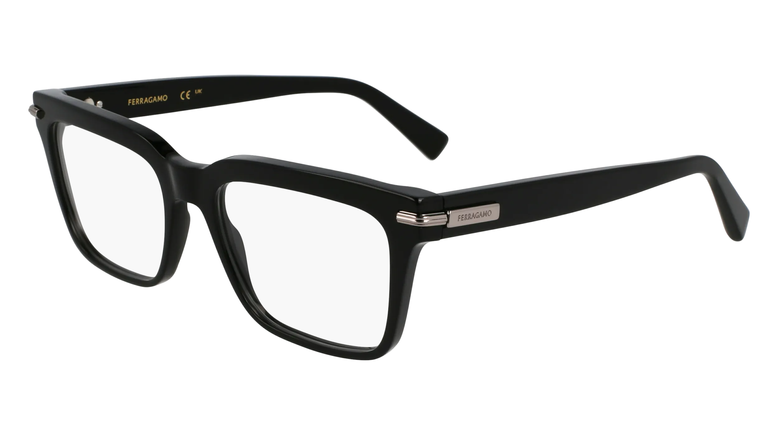 Ferragamo SF3014 001 Montature da vista Acetato Nero Squadrata Normale - immagine 1