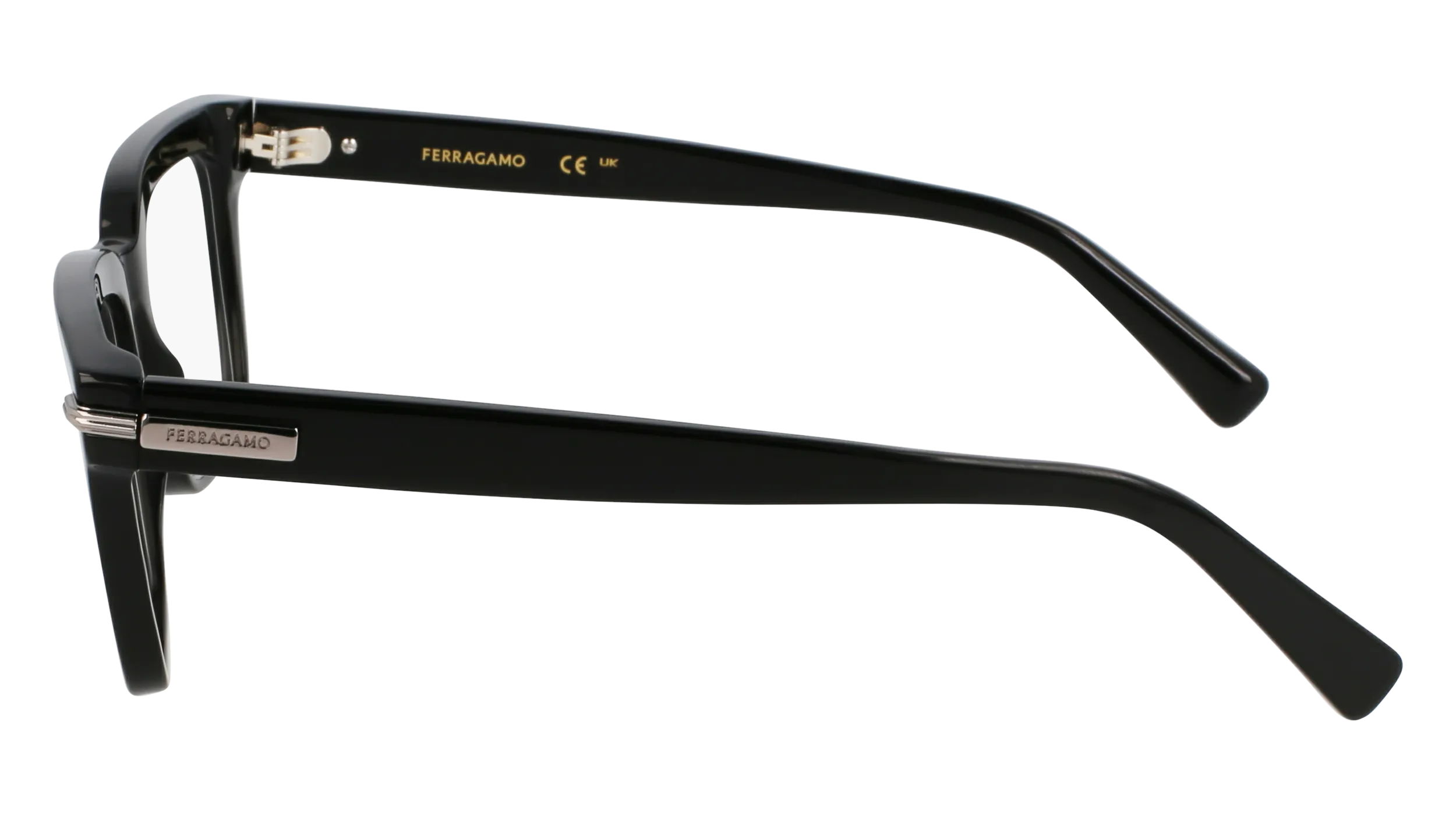 Ferragamo SF3014 001 Montature da vista Acetato Nero Squadrata Normale - immagine 4