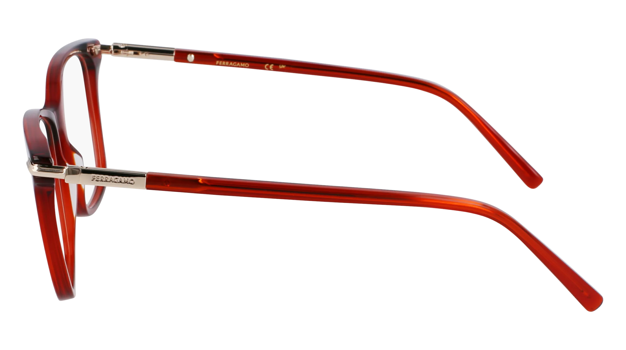 Ferragamo SF3013 616 Montature da vista Acetato Rosso Squadrata Normale - immagine 4