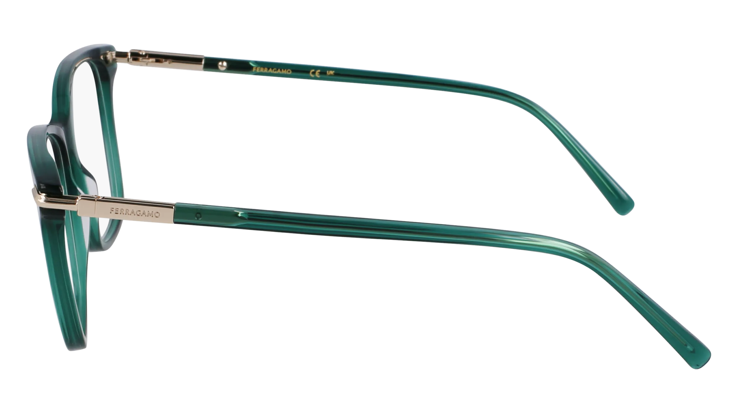 Ferragamo SF3013 317 Montature da vista Acetato Verde Squadrata Normale - immagine 4