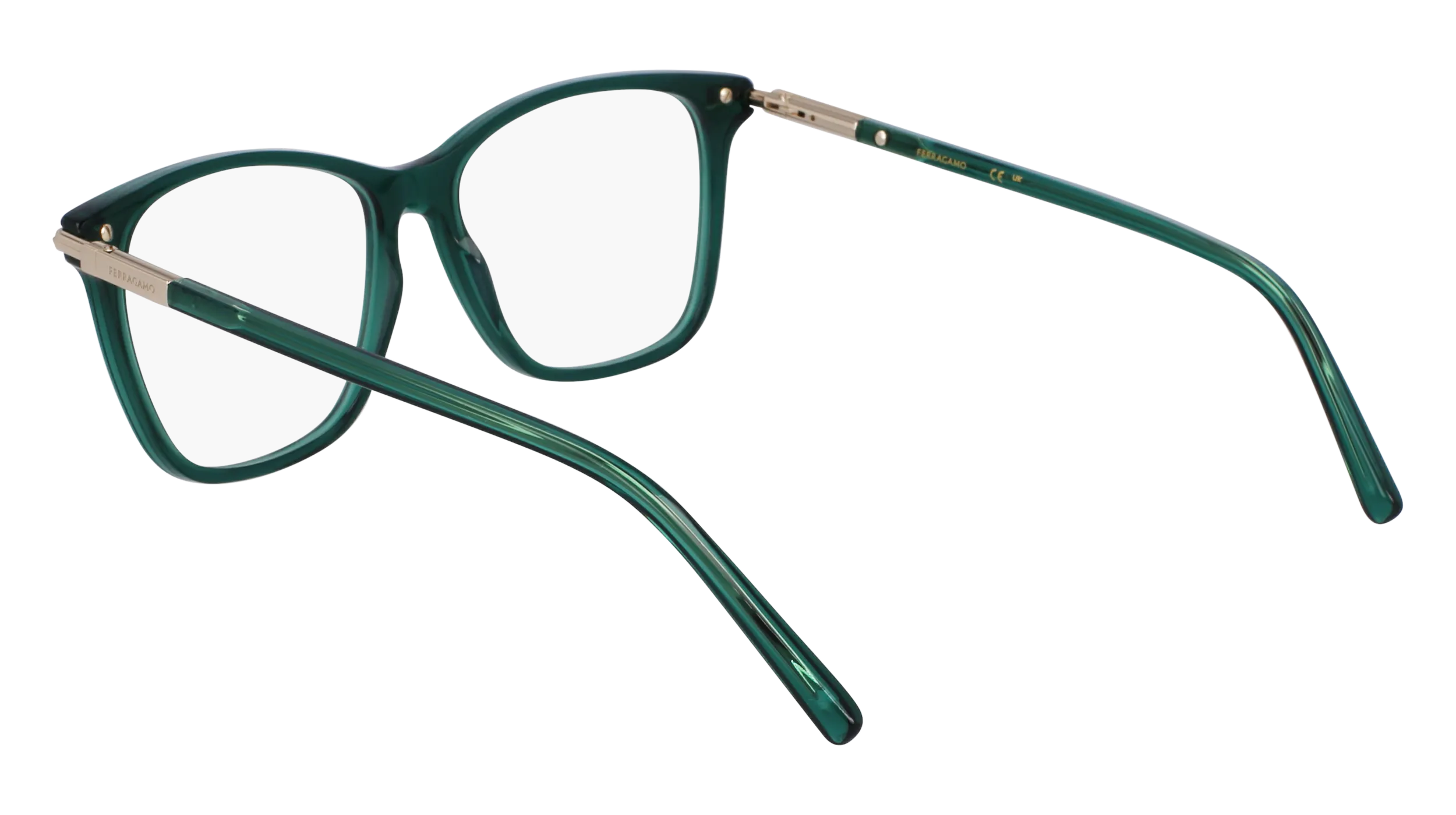 Ferragamo SF3013 317 Montature da vista Acetato Verde Squadrata Normale - immagine 3