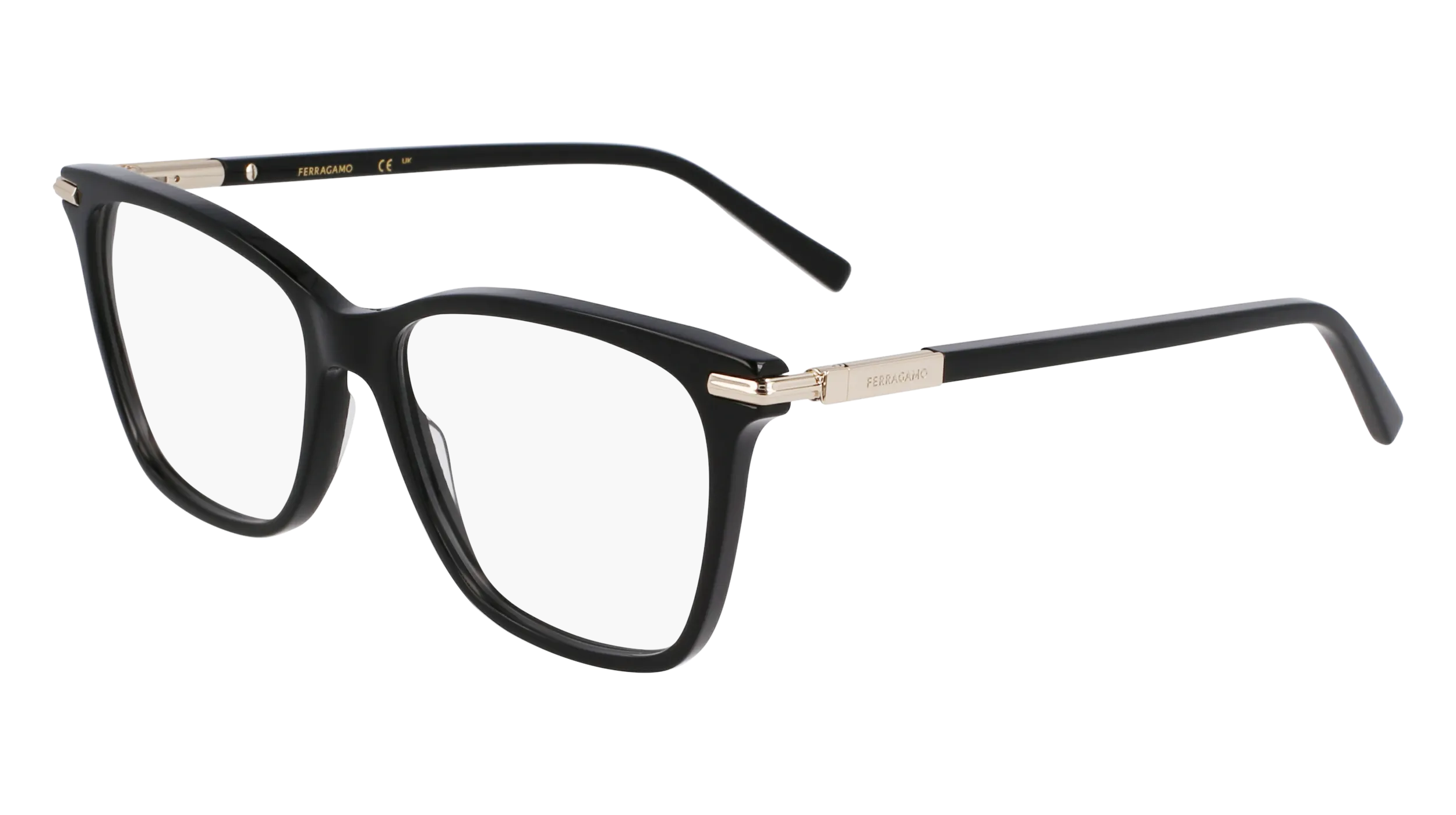 Ferragamo SF3013 001 Montature da vista Acetato Nero Squadrata Normale - immagine 1