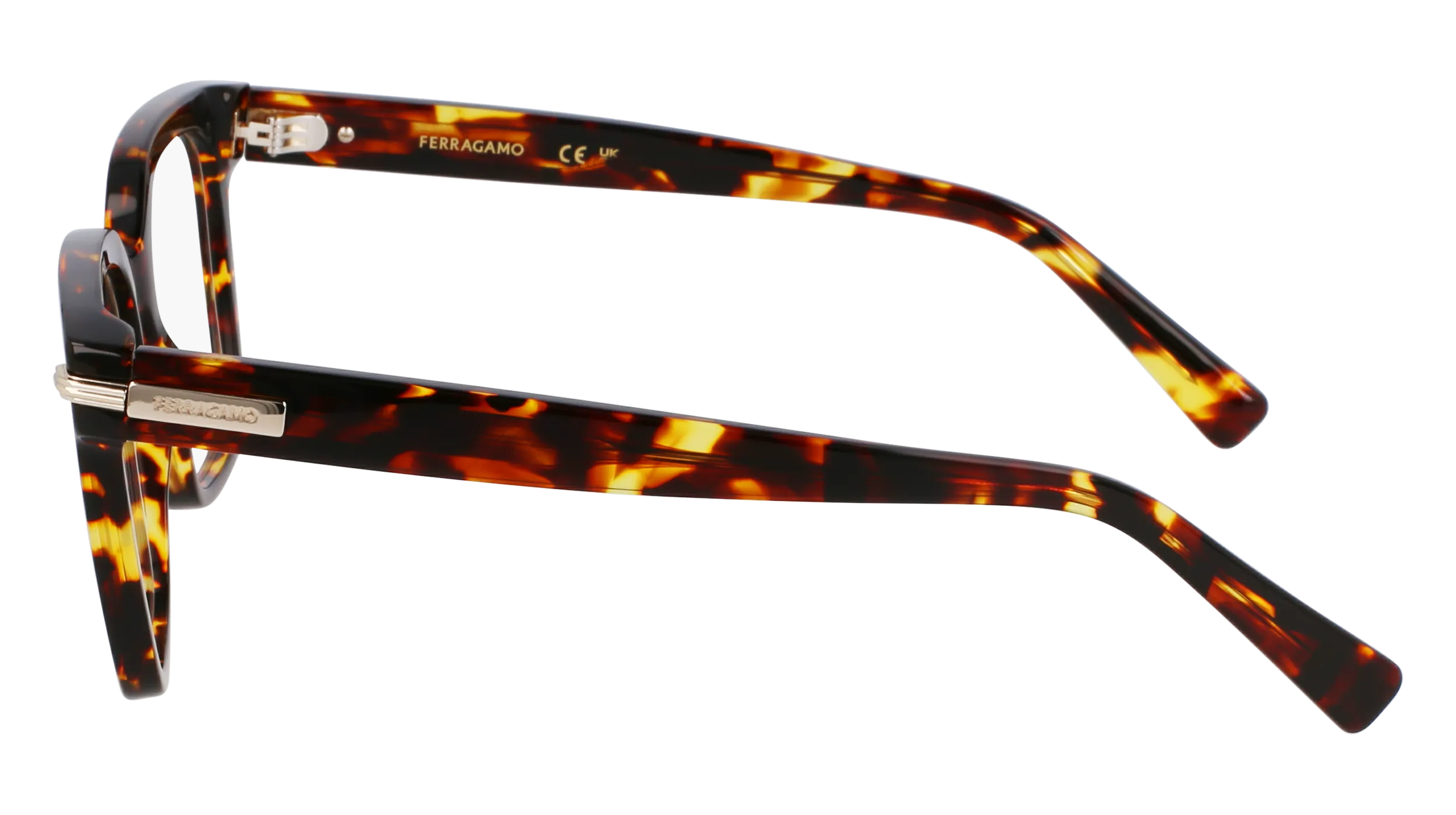 Ferragamo SF3009 242 Montature da vista Acetato Havana Squadrata Normale - immagine 4