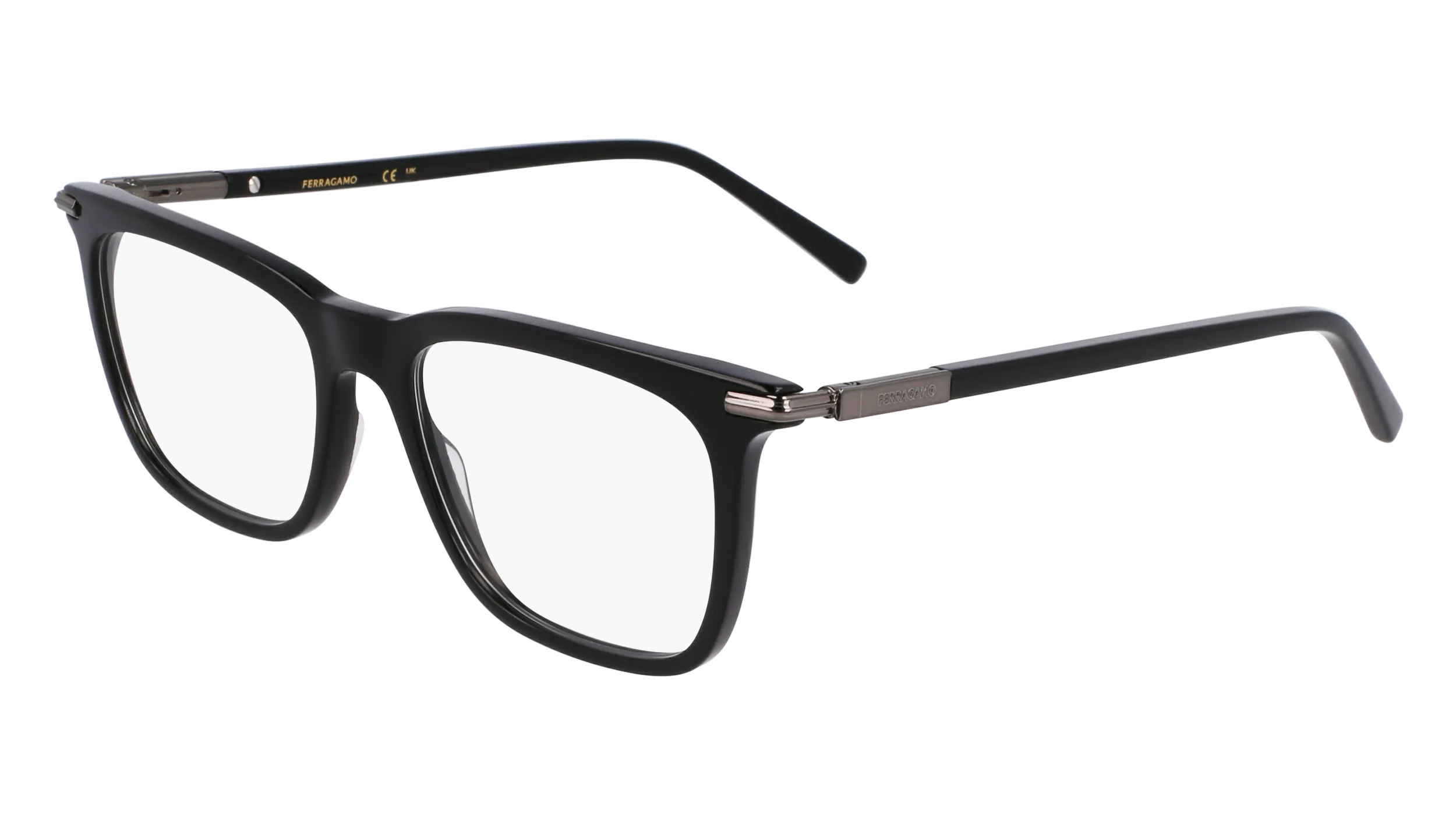 Ferragamo SF3007 001 Montature da vista Acetato Nero Squadrata Normale - immagine 1