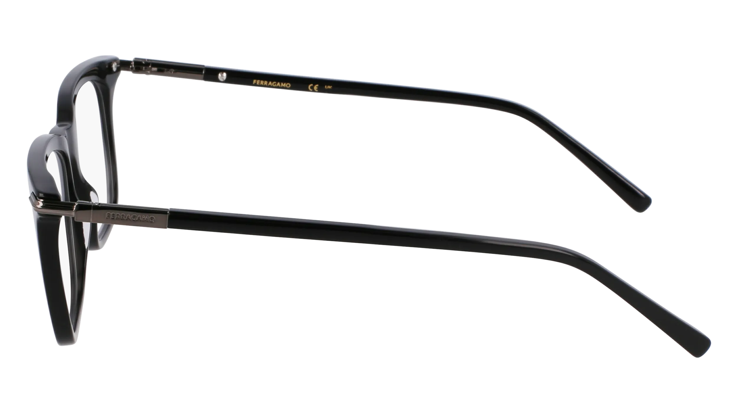 Ferragamo SF3007 001 Montature da vista Acetato Nero Squadrata Normale - immagine 4