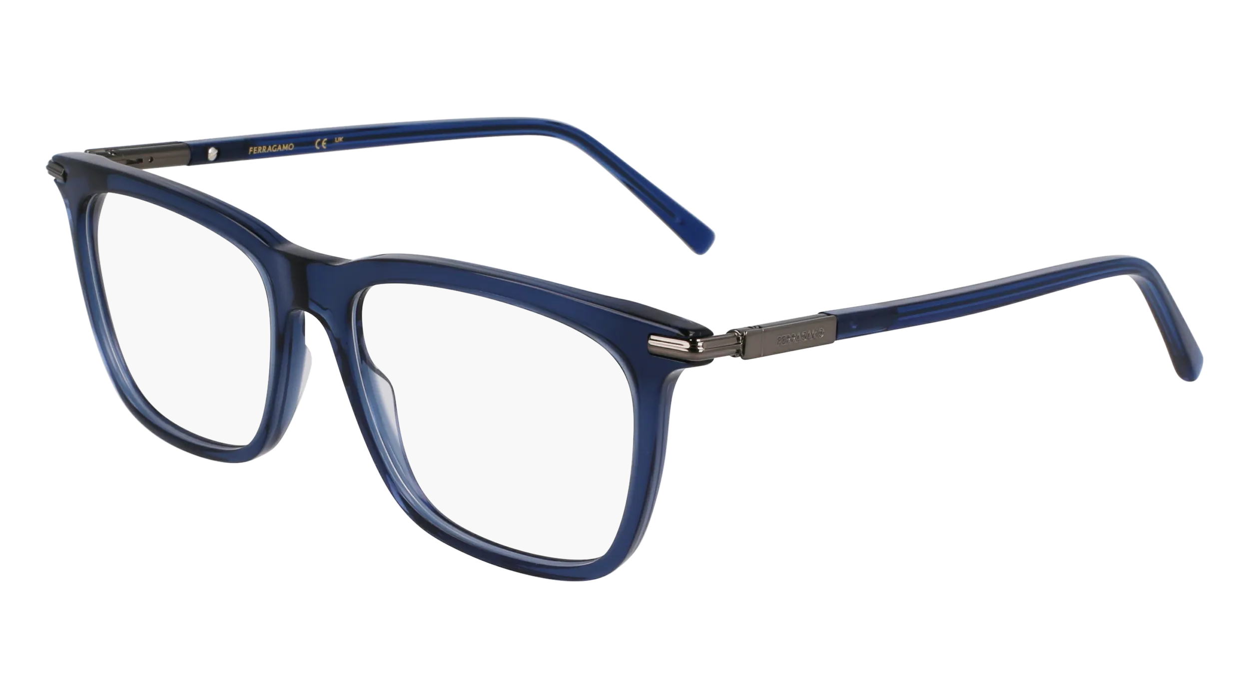 Ferragamo SF3007 432 Montature da vista Acetato Blu Squadrata Normale - immagine 1