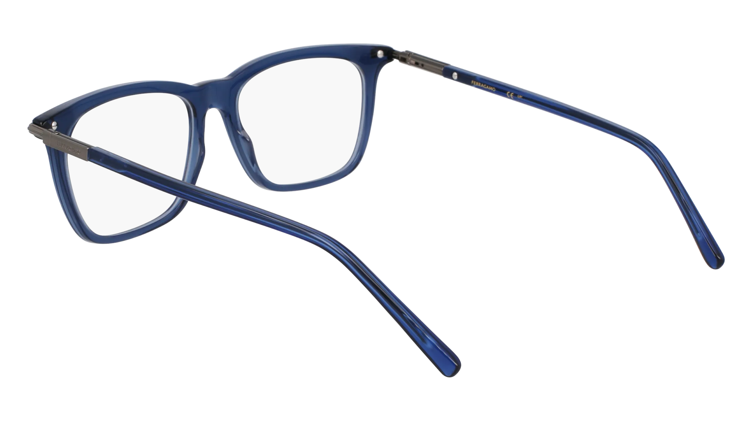 Ferragamo SF3007 432 Montature da vista Acetato Blu Squadrata Normale - immagine 3