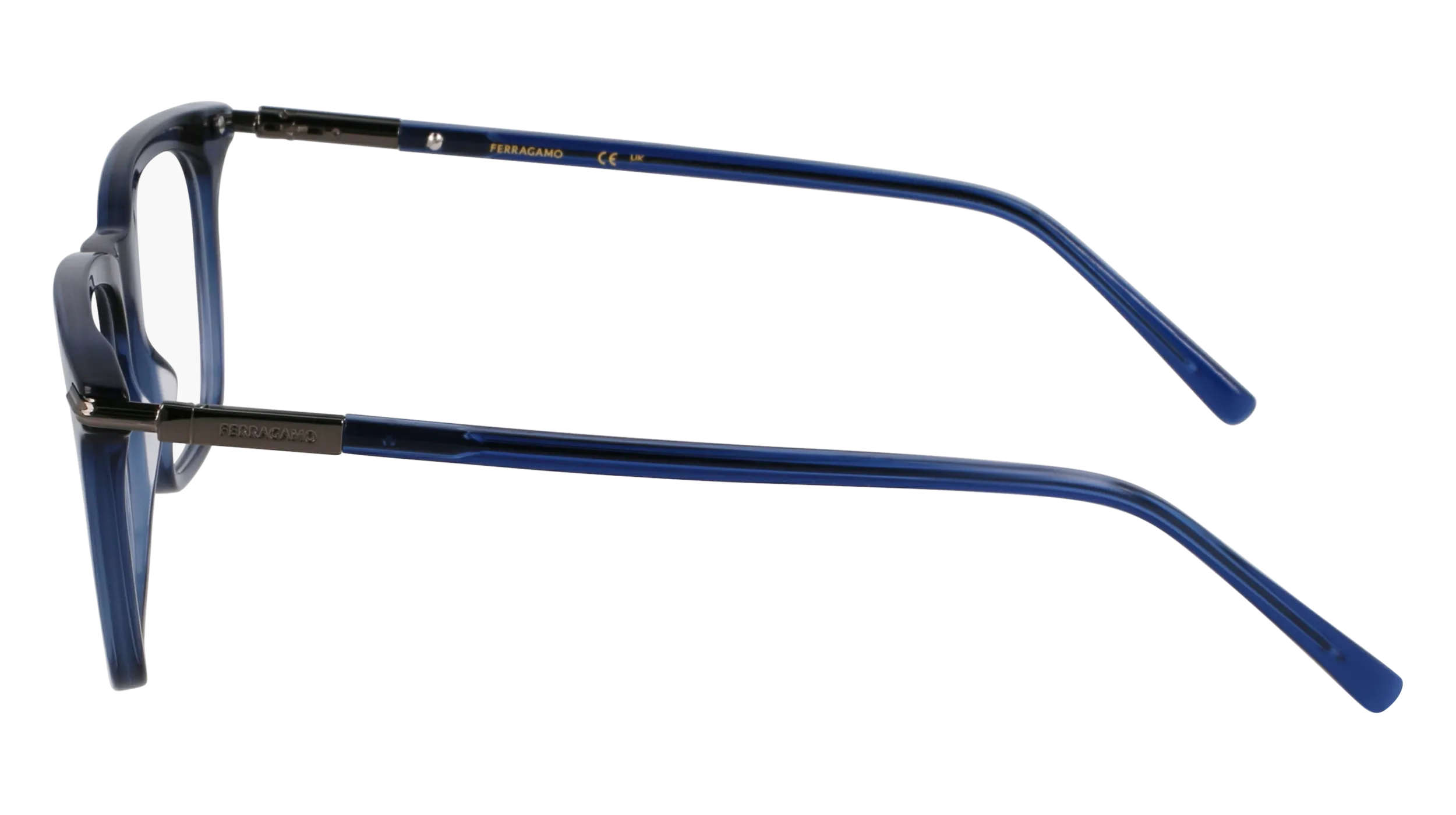 Ferragamo SF3007 432 Montature da vista Acetato Blu Squadrata Normale - immagine 4