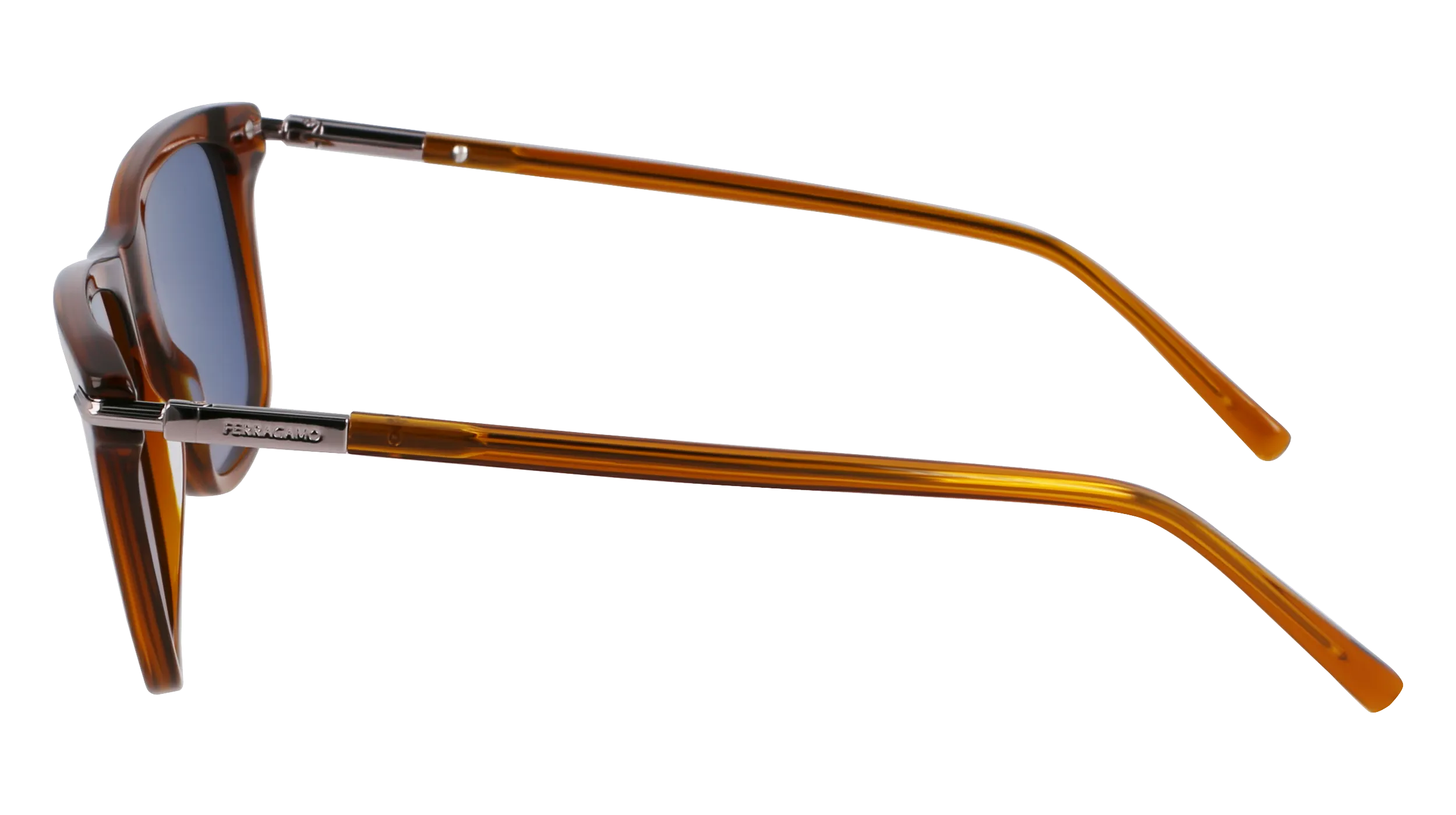 Ferragamo SF2028S 232 Occhiali da sole Acetato Marrone Squadrata Normale - immagine 4