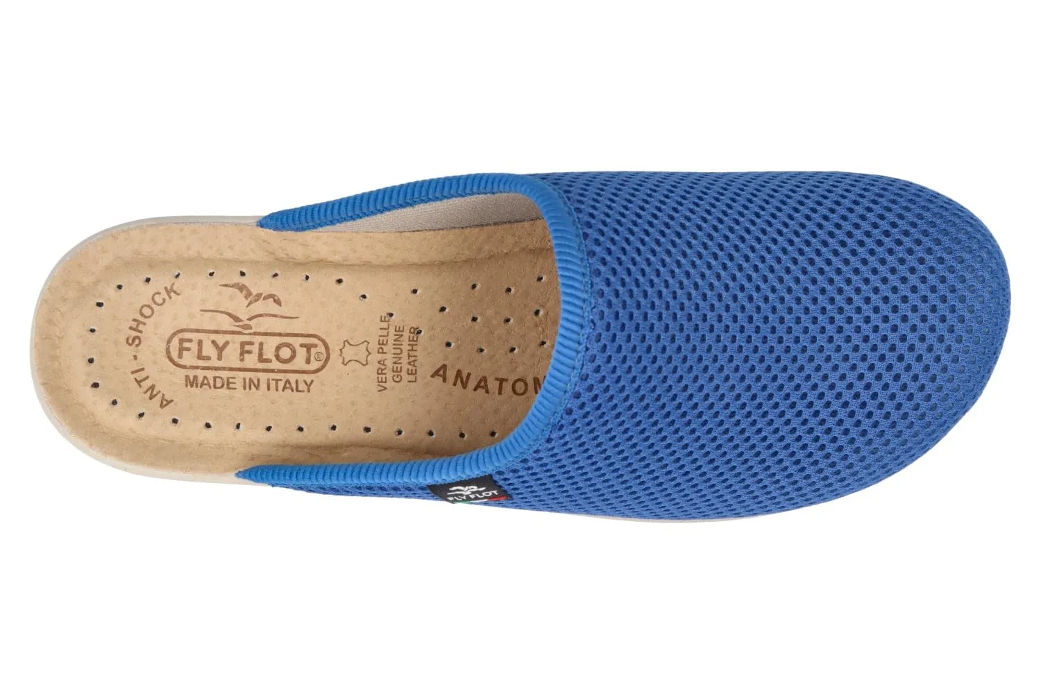 Fly Flot | Fresh Woman, Pantofole Donna Traspiranti, Ciabatta con Tomaia in Rete Elastica, Sottopiede imbottito in Pelle Antishock, Avio, 42 - immagine 3