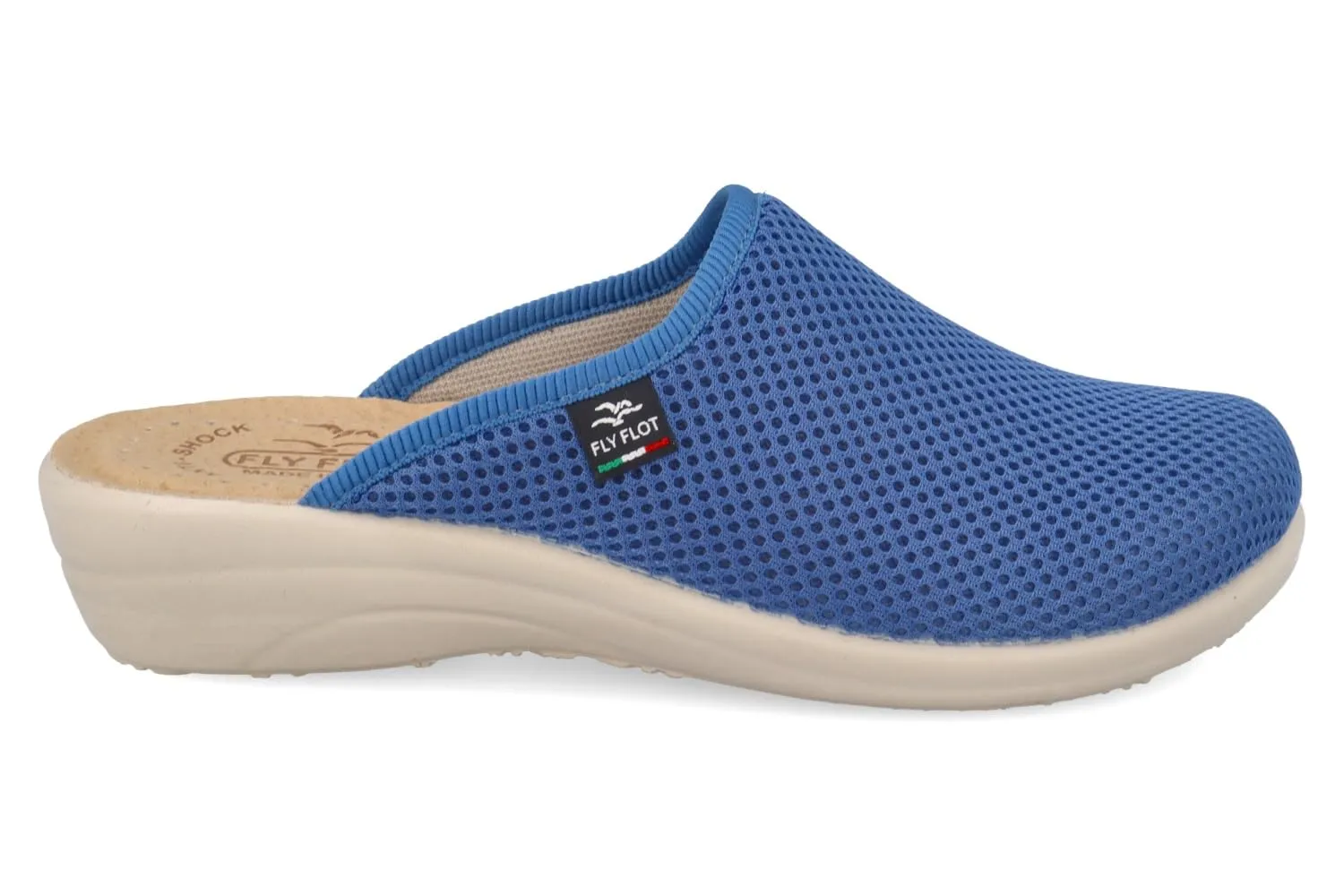 Fly Flot | Fresh Woman, Pantofole Donna Traspiranti, Ciabatta con Tomaia in Rete Elastica, Sottopiede imbottito in Pelle Antishock, Avio, 42 - immagine 4
