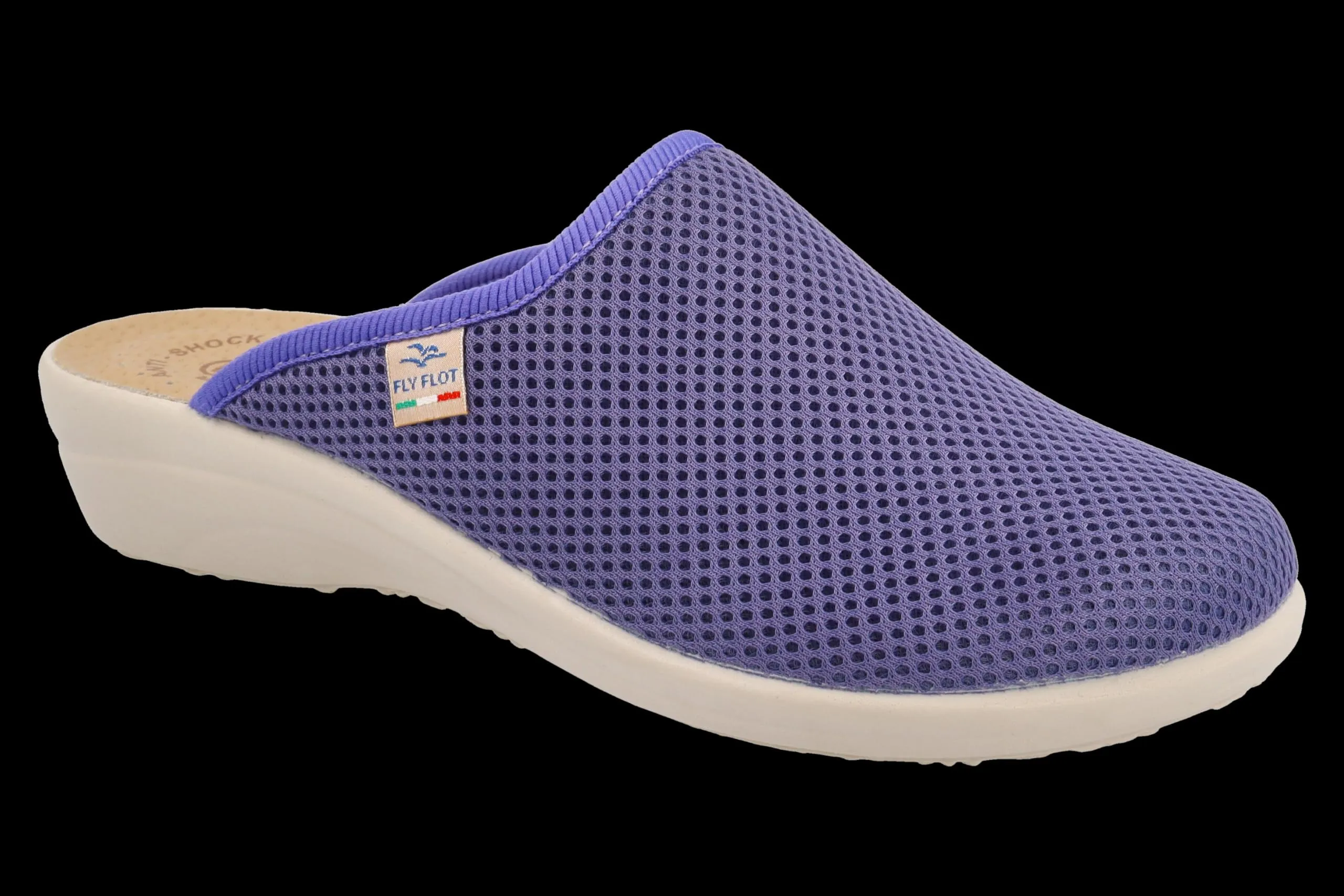 Fly Flot | Fresh Woman, Pantofole Donna Traspiranti, Ciabatta con Tomaia in Rete Elastica, Sottopiede imbottito in Pelle Antishock, Viola, 40 - immagine 2