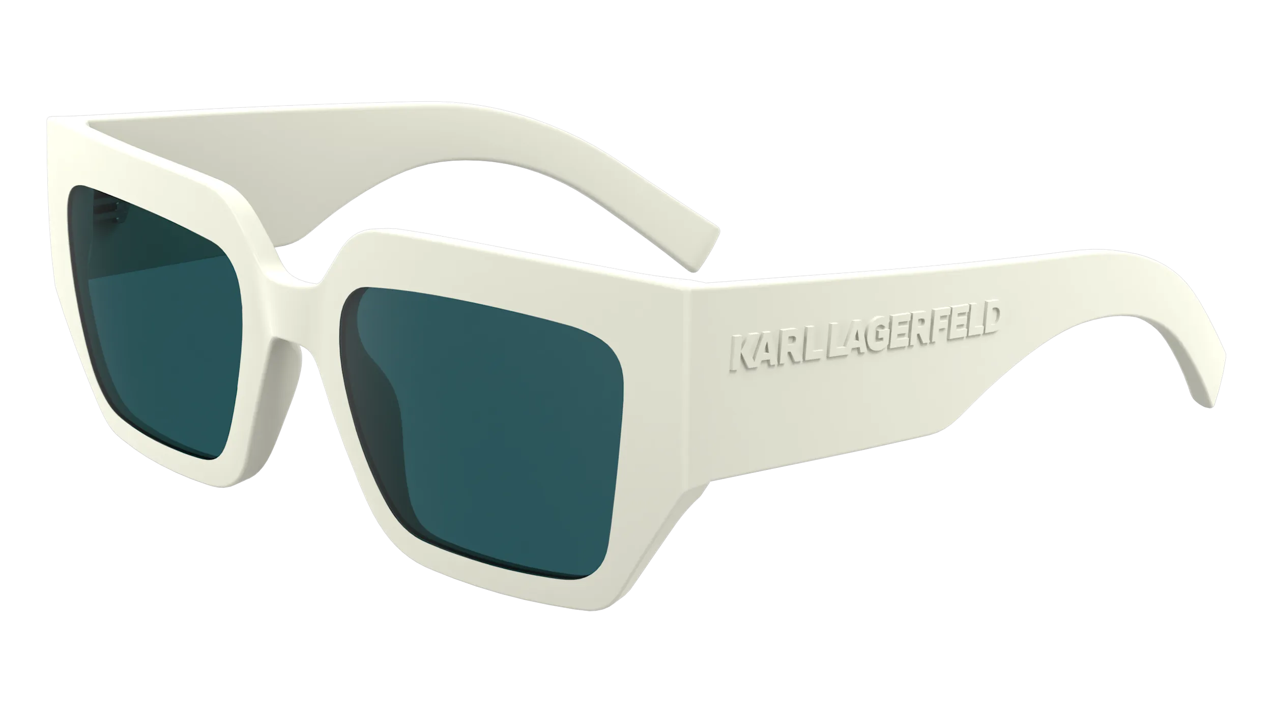 Karl Lagerfeld KL6166S 105 Occhiali da sole Bio-iniettato Bianco Squadrata Normale - immagine 1