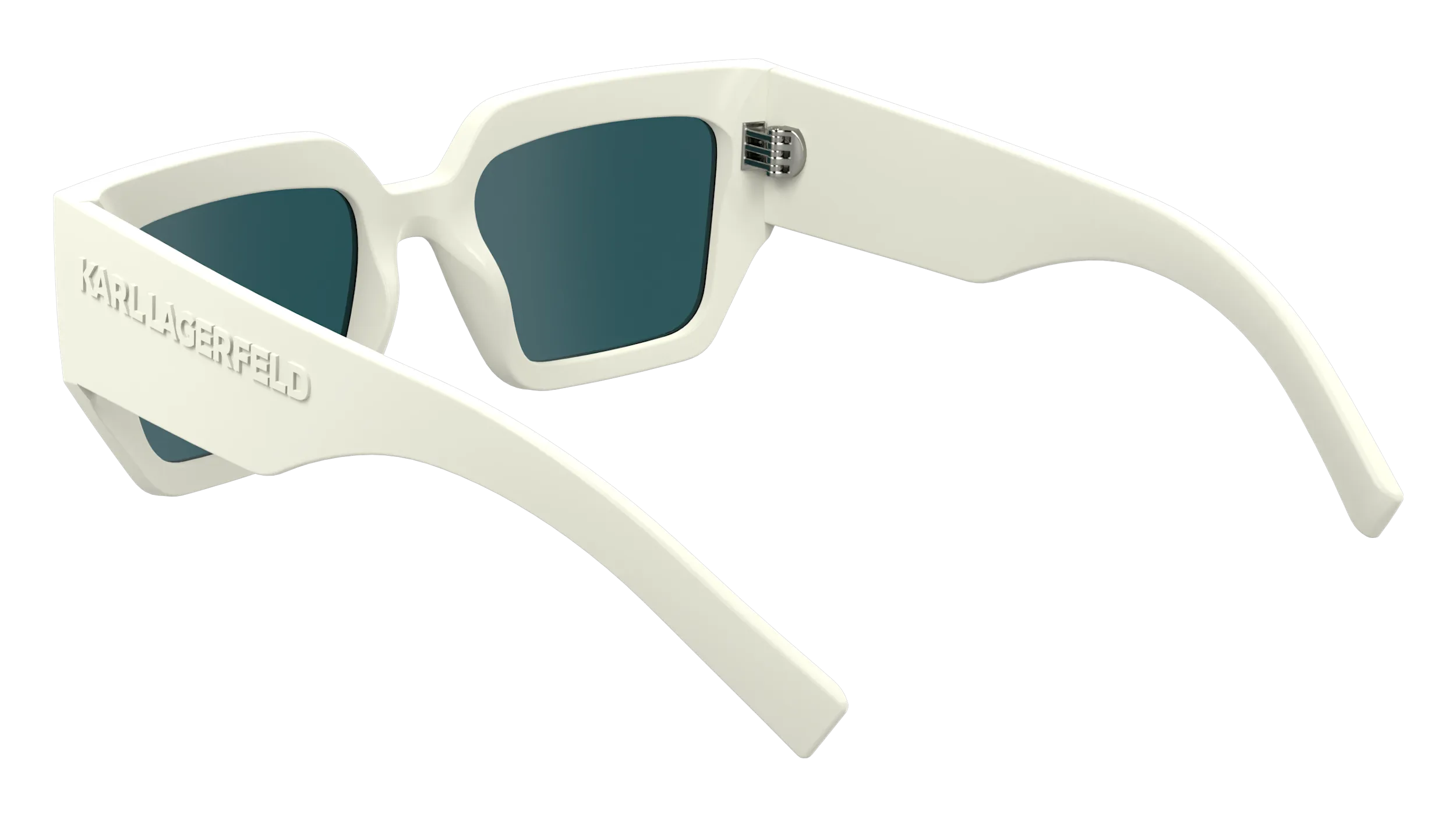 Karl Lagerfeld KL6166S 105 Occhiali da sole Bio-iniettato Bianco Squadrata Normale - immagine 3