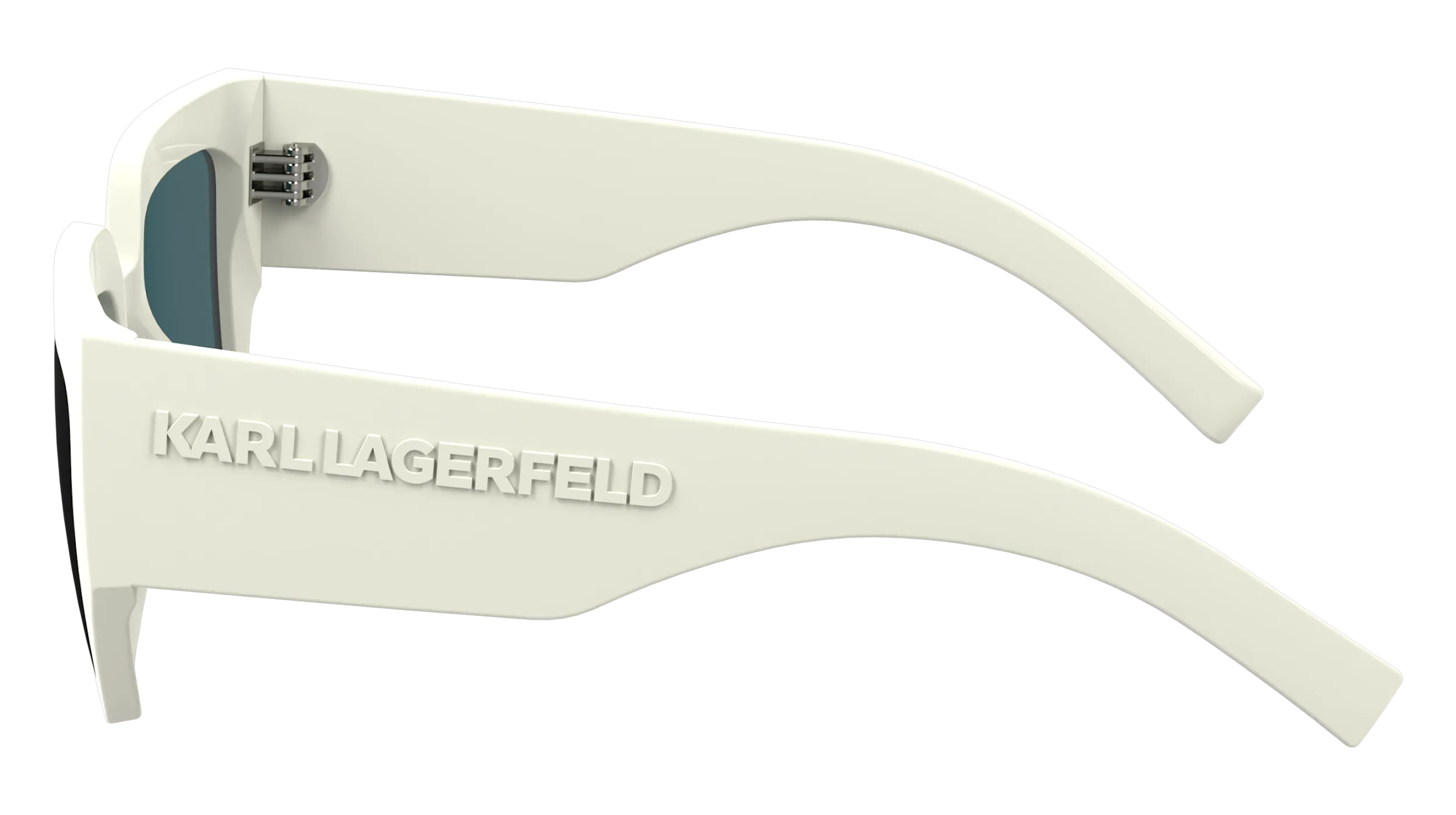 Karl Lagerfeld KL6166S 105 Occhiali da sole Bio-iniettato Bianco Squadrata Normale - immagine 4