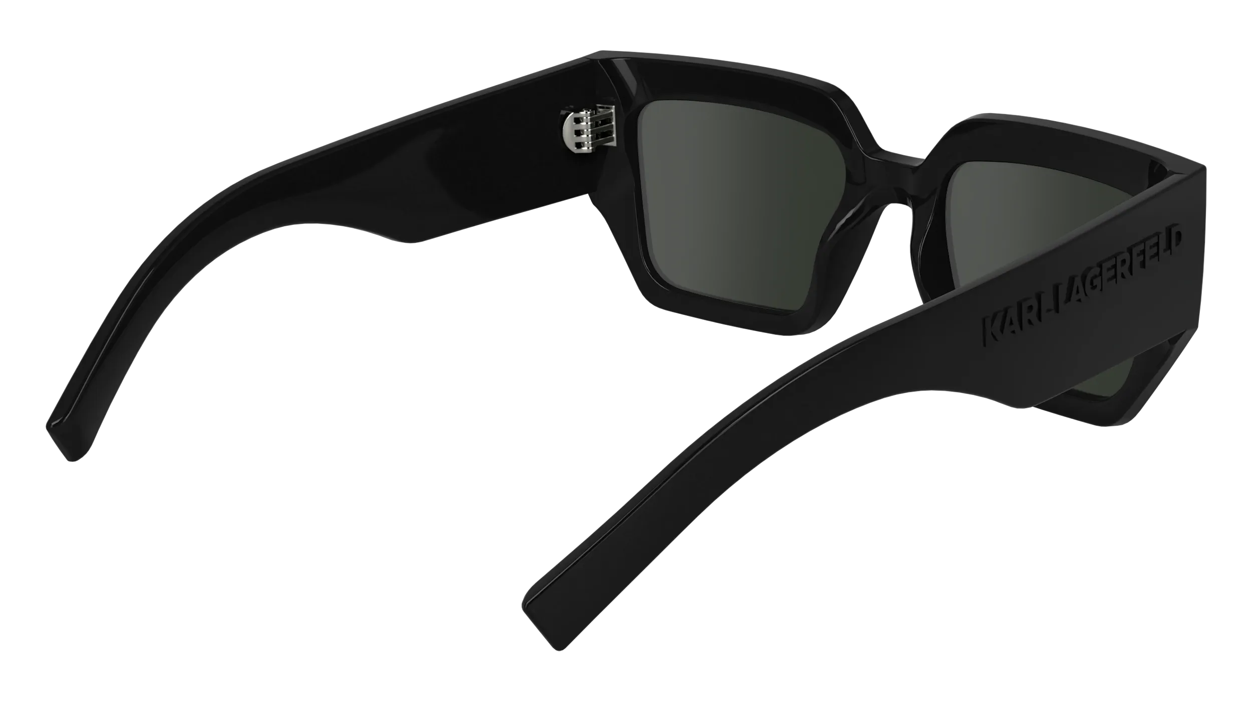 Karl Lagerfeld KL6166S 001 Occhiali da sole Bio-iniettato Nero Squadrata Normale - immagine 4