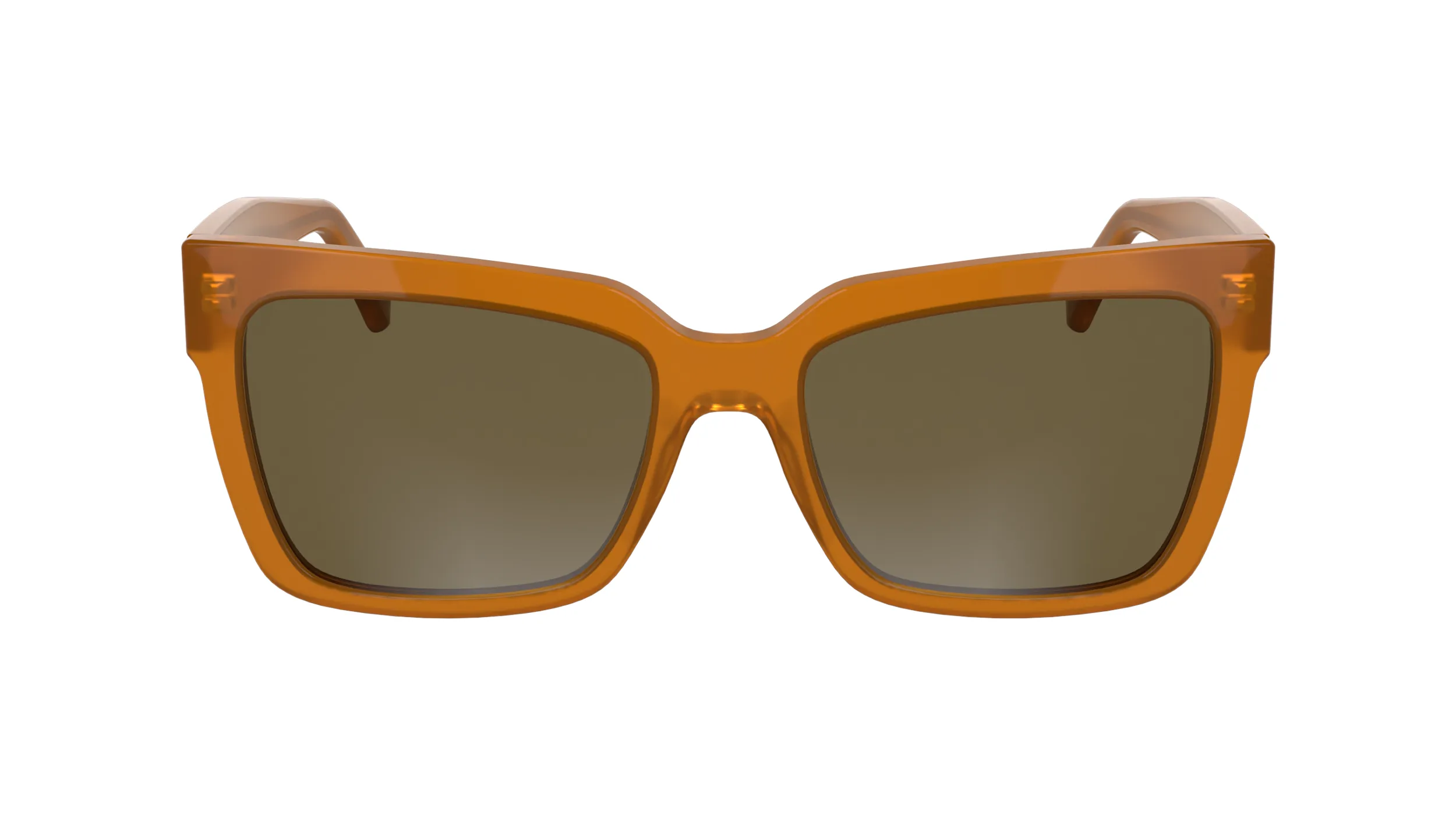 Calvin Klein CKJ24606S 201 Occhiali da sole Acetato Arancione Marrone Squadrata Normale - immagine 3