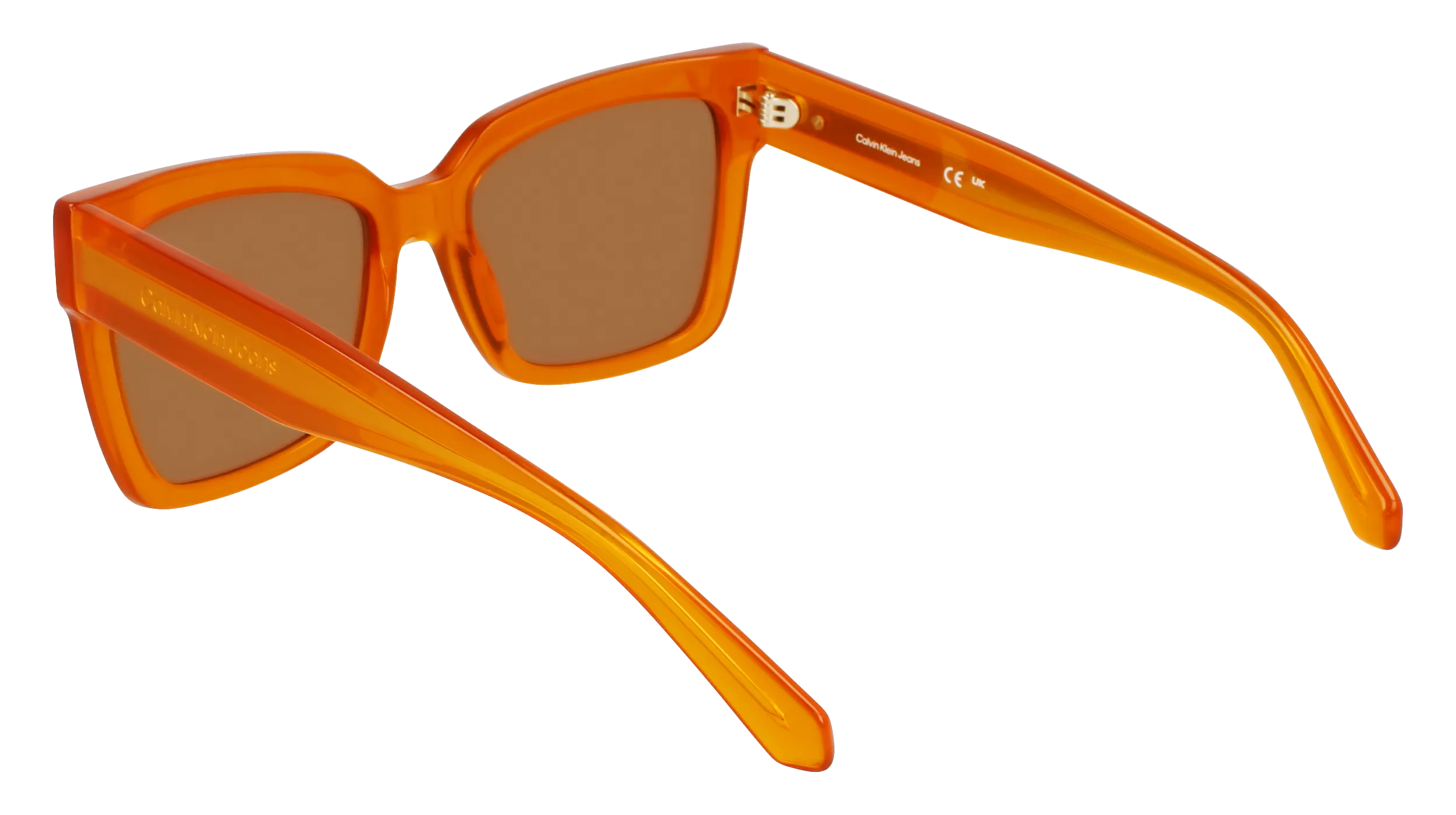 Calvin Klein CKJ24606S 201 Occhiali da sole Acetato Arancione Marrone Squadrata Normale - immagine 4