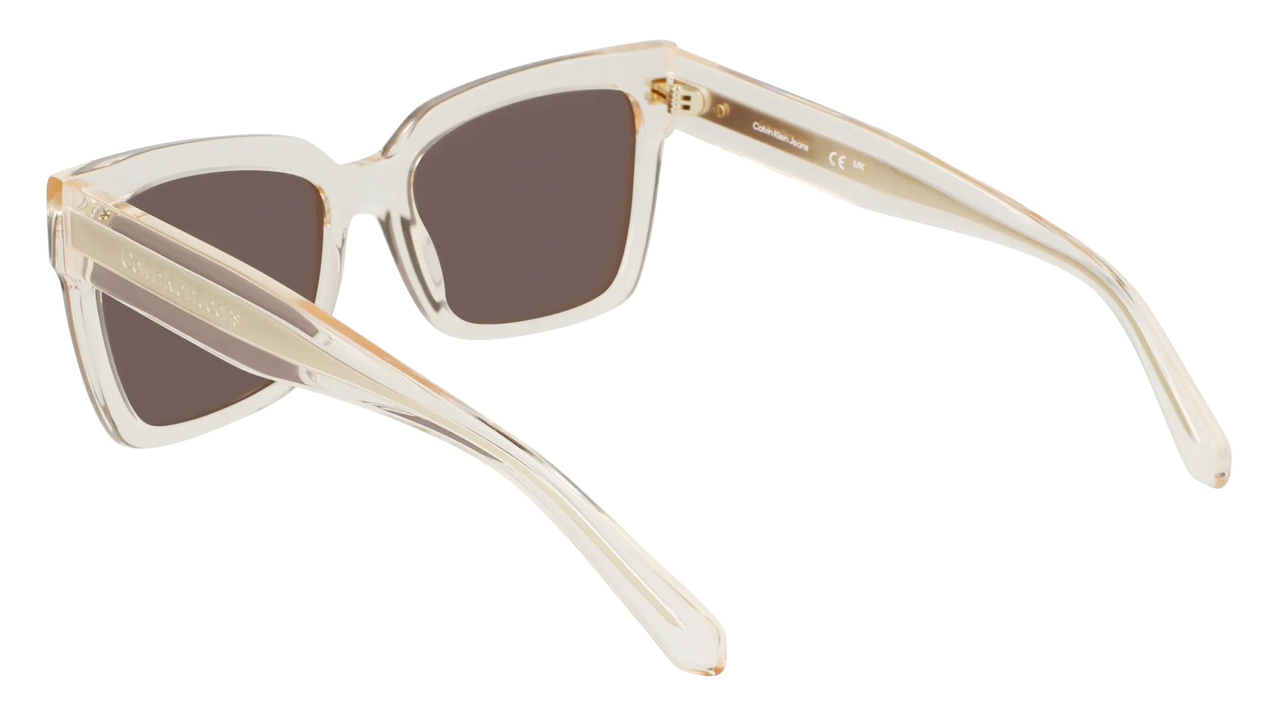 Calvin Klein CKJ24606S 011 Occhiali da sole Acetato Beige Marrone Squadrata Normale - immagine 4