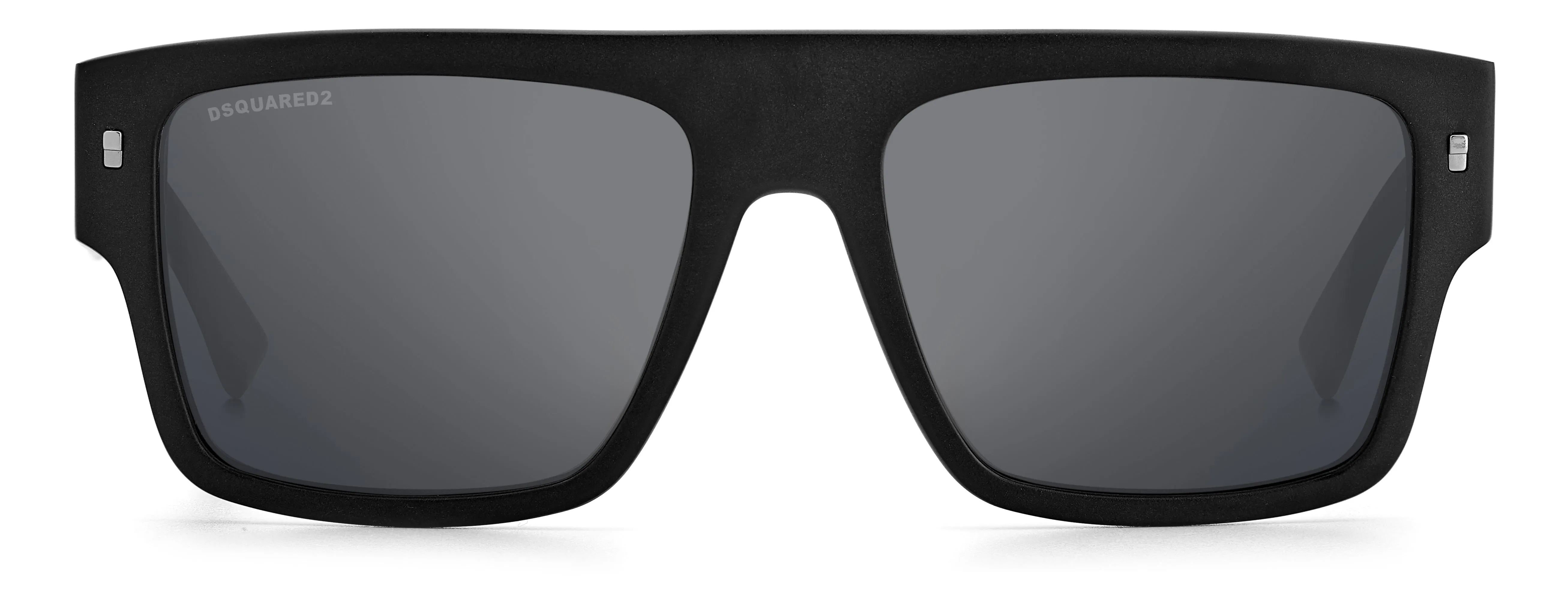 Dsquared2 ICON 0003/S 003/T4 Occhiali da sole Acetato Nero Grigio Squadrata Specchiato - immagine 2