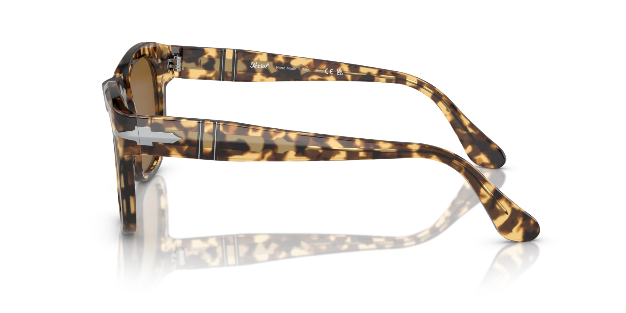 Persol PO3313S 105633 Occhiali da sole Acetato Marrone Marrone Squadrata Normale - immagine 4
