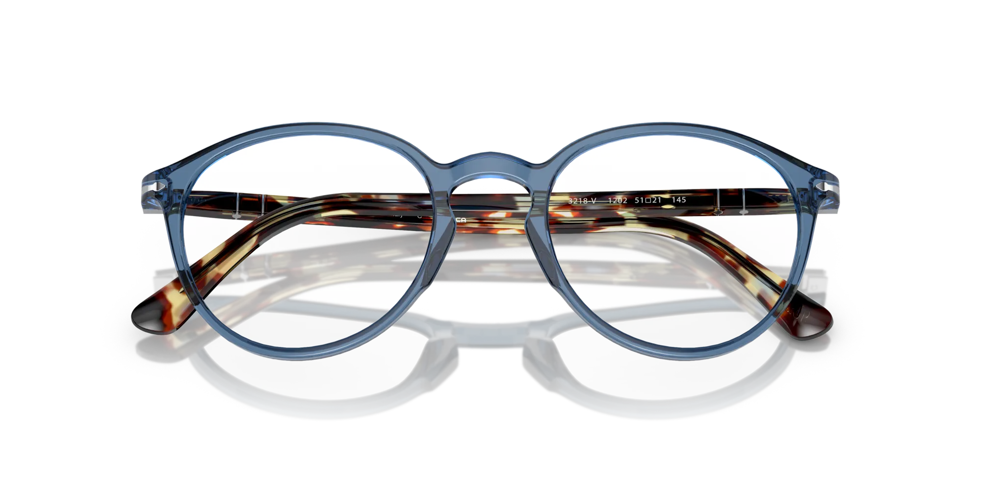 Persol PO3218V 1202 Montature da vista Acetato Blu Trasparente Pantos Normale - immagine 2