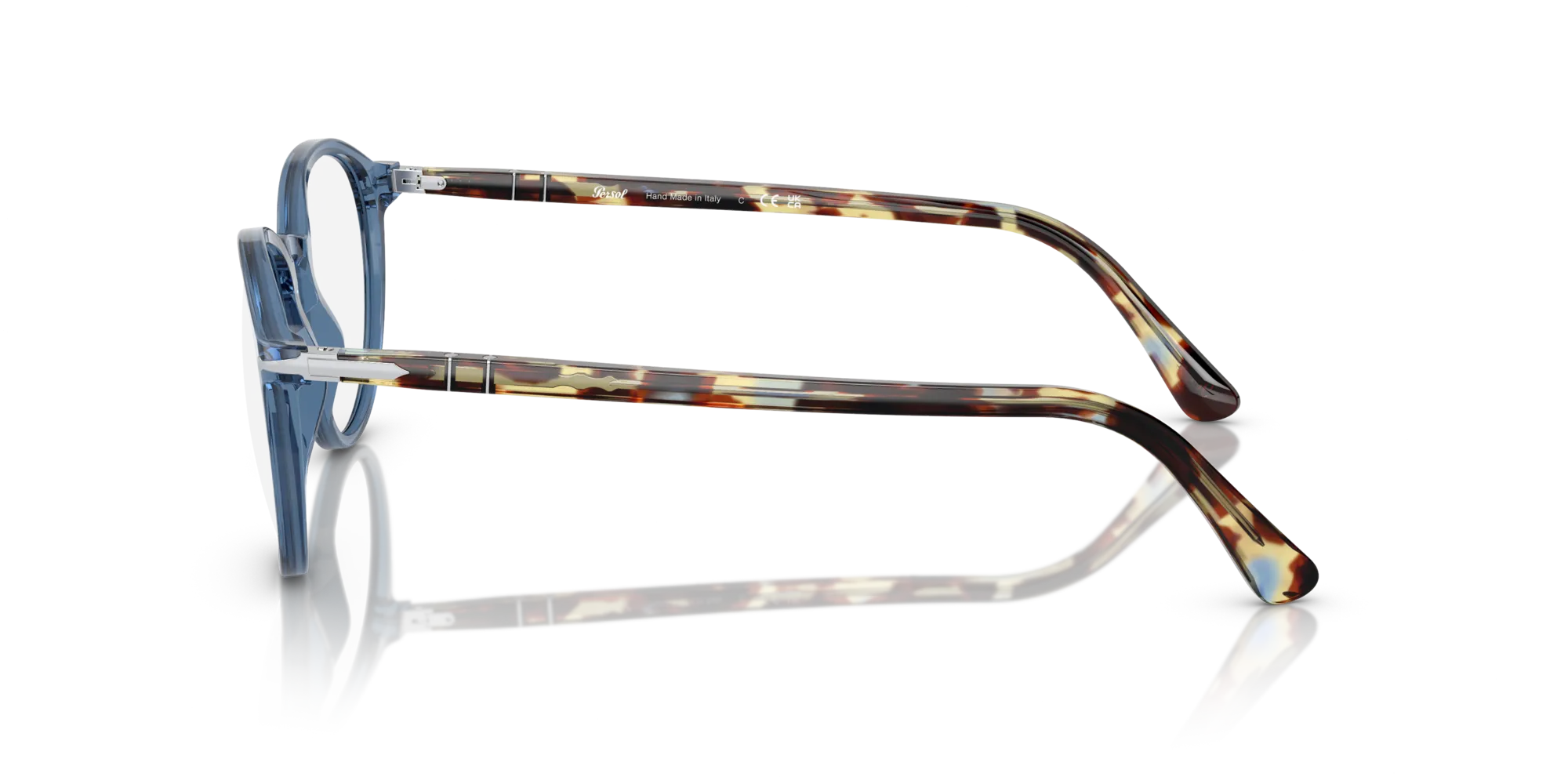 Persol PO3218V 1202 Montature da vista Acetato Blu Trasparente Pantos Normale - immagine 4
