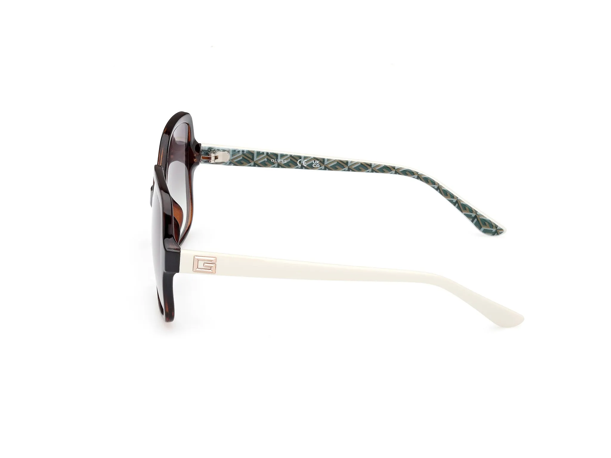 Guess GU7921-H 52P Occhiali da sole Iniettato Havana Verde Squadrata Normale Sfumato - immagine 2