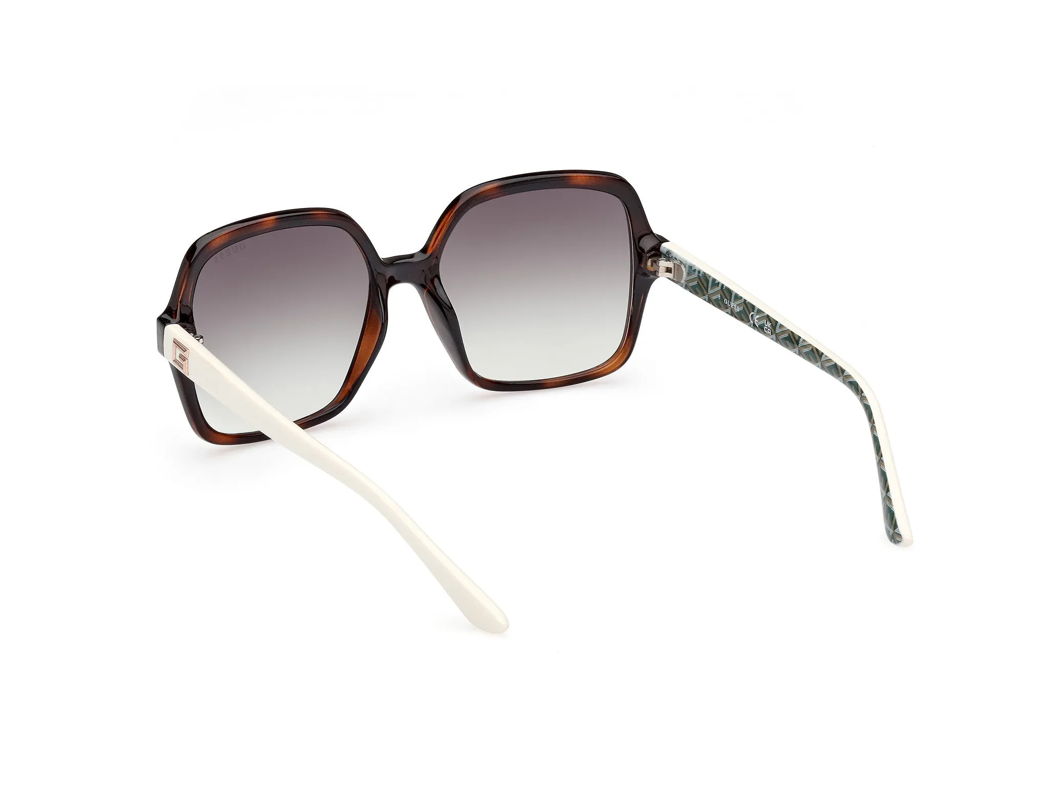 Guess GU7921-H 52P Occhiali da sole Iniettato Havana Verde Squadrata Normale Sfumato - immagine 4