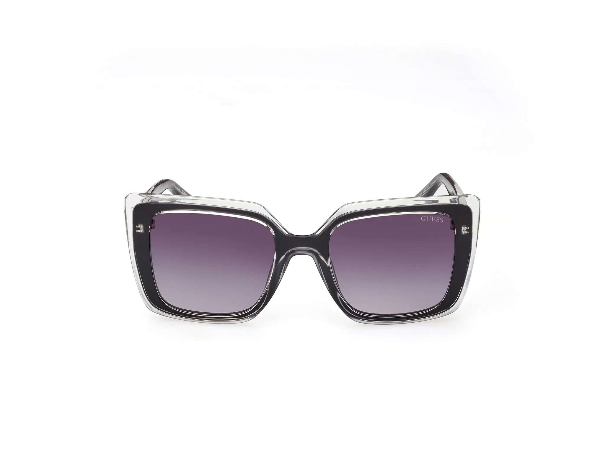 Guess GU7908 05B Occhiali da sole Iniettato Nero Grigio Squadrata Normale Sfumato - immagine 3