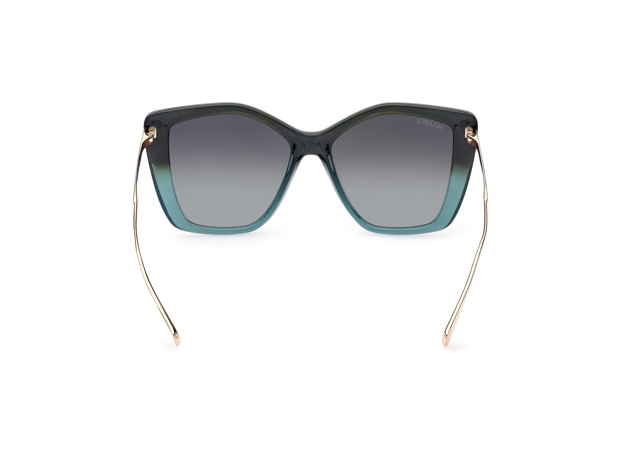 MAX&Co MO0065 56N Occhiali da sole Iniettato Havana Verde Geometrica Normale - immagine 4