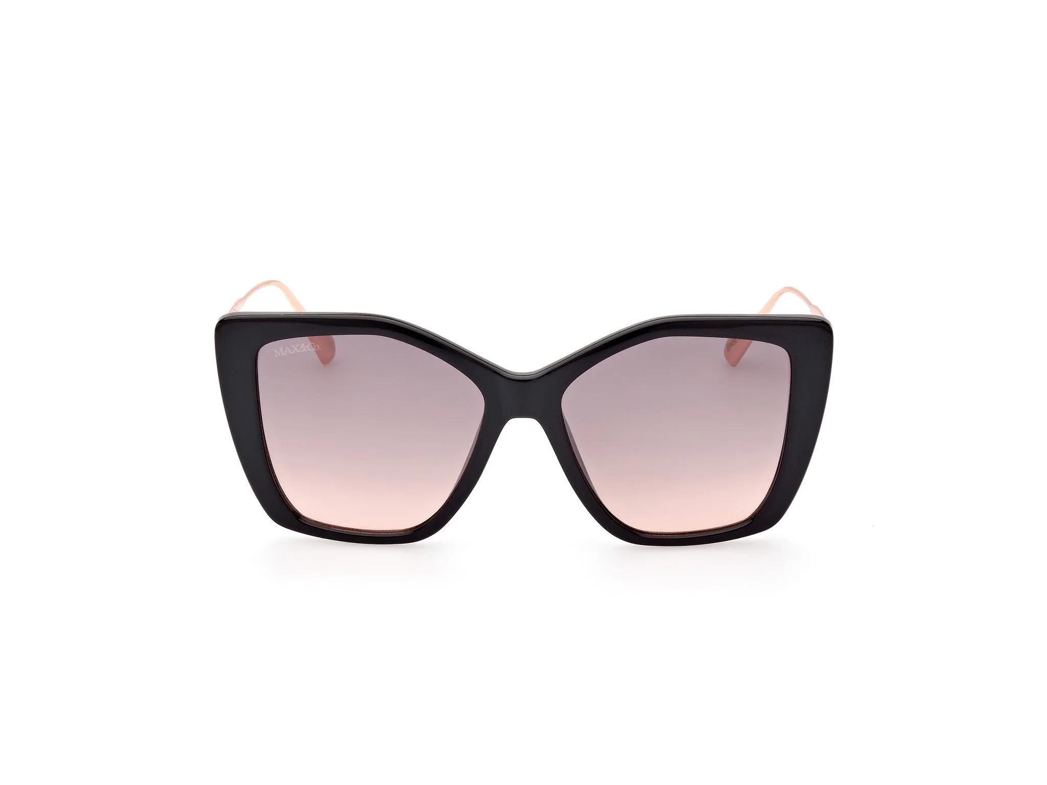 MAX&Co MO0065 01B Occhiali da sole Iniettato Nero Marrone Geometrica Normale - immagine 2