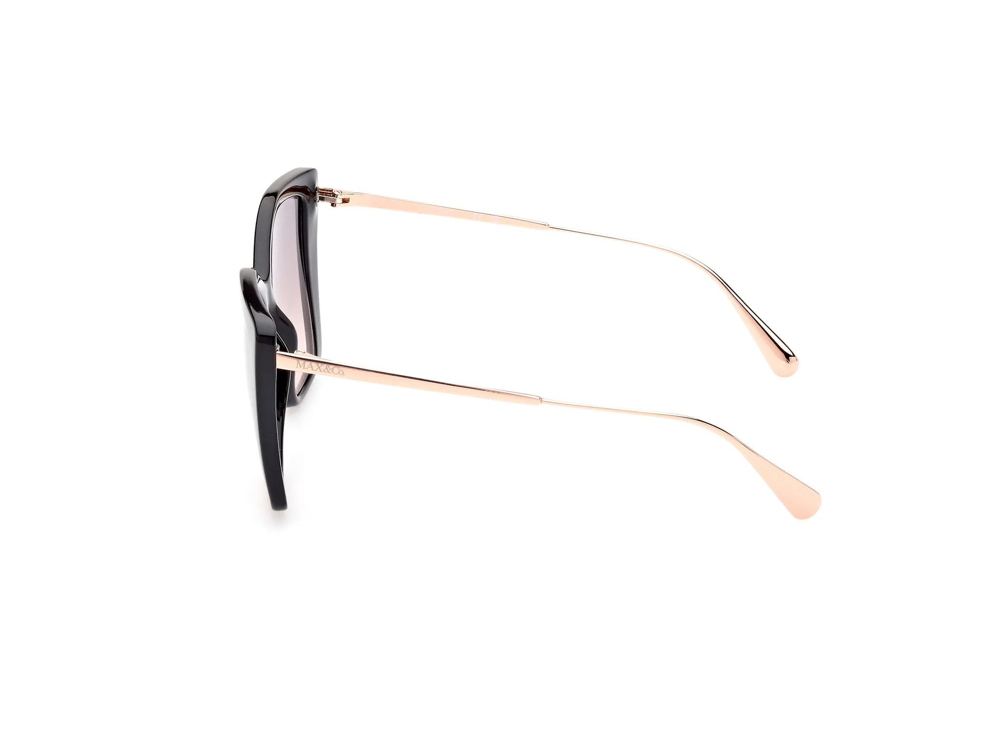 MAX&Co MO0065 01B Occhiali da sole Iniettato Nero Marrone Geometrica Normale - immagine 3
