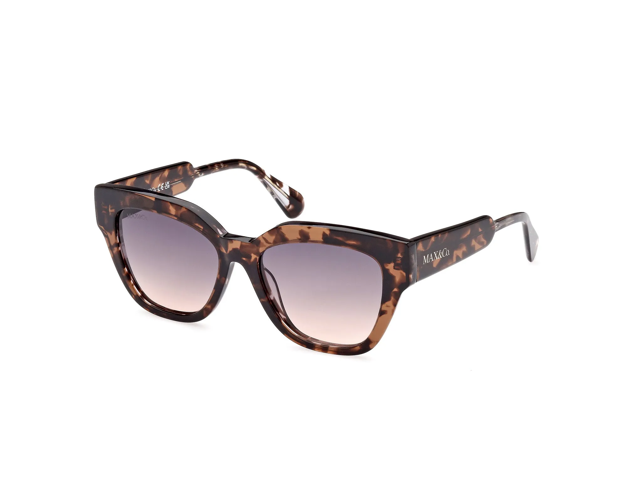MAX&Co MO0059 56B Occhiali da sole Acetato Havana Fumo Squadrata Normale - immagine 1