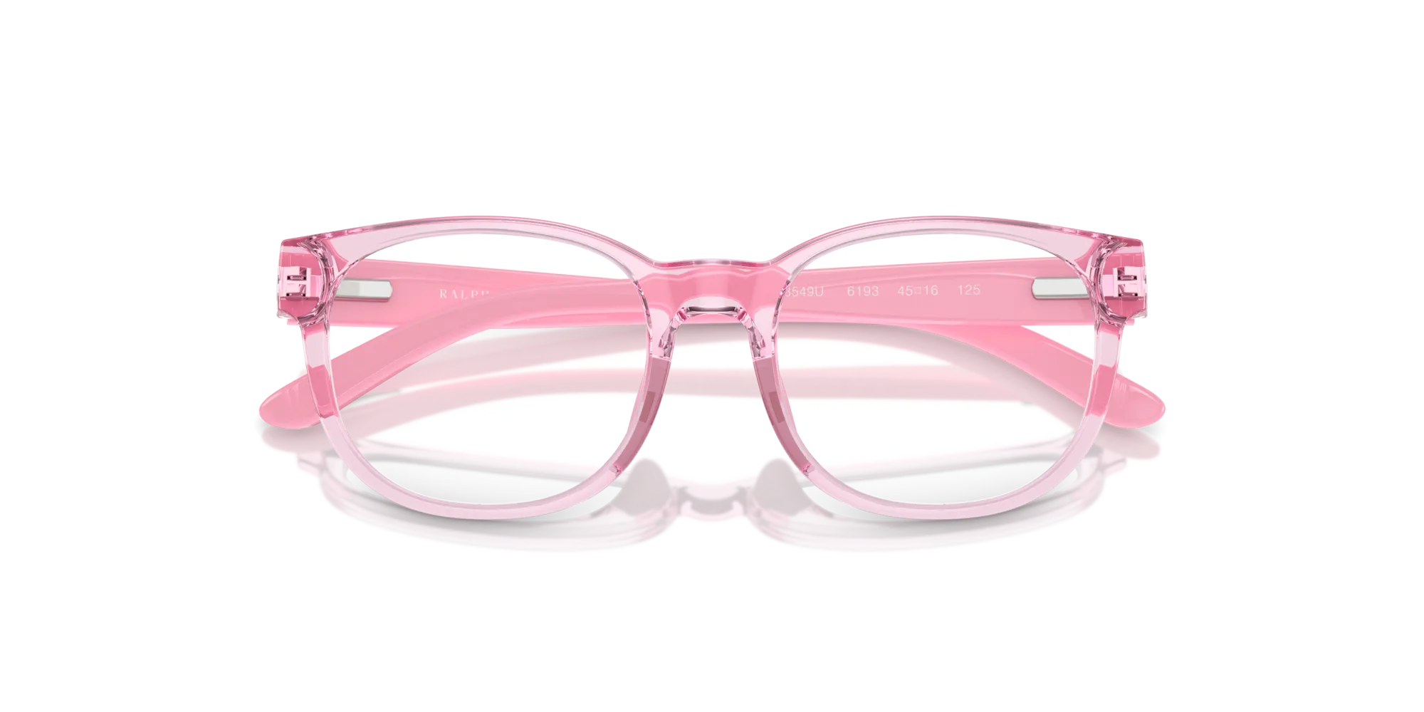 Polo Ralph Lauren PP8549U 6193 Montature da vista Iniettato Rosa Rotonda Normale - immagine 2