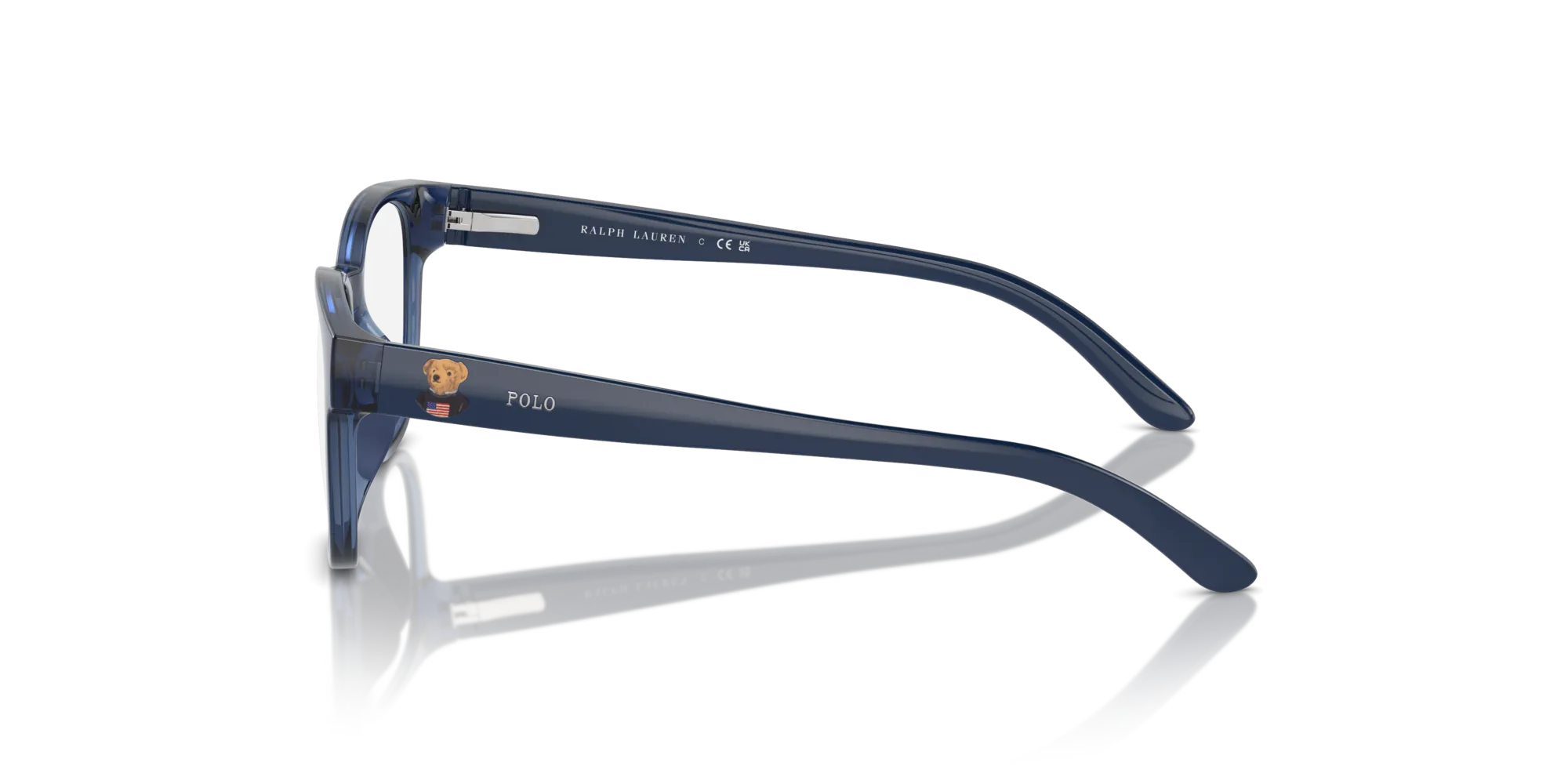 Polo Ralph Lauren PP8549U 5717 Montature da vista Iniettato Blu Rotonda Normale - immagine 4