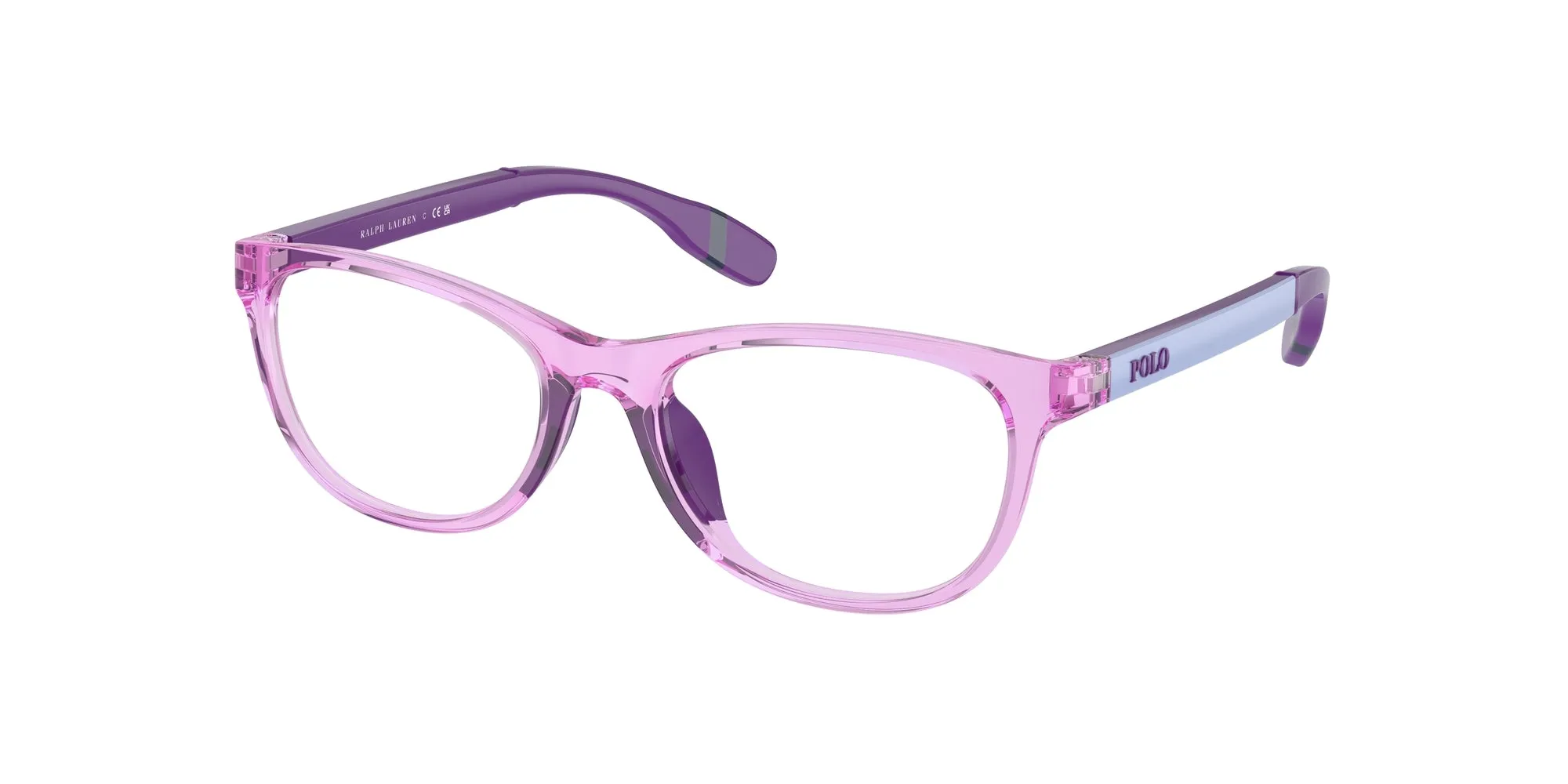 Polo Ralph Lauren PP8548U 5947 Montature da vista Iniettato Viola Trasparente Cat Eye Normale - immagine 1