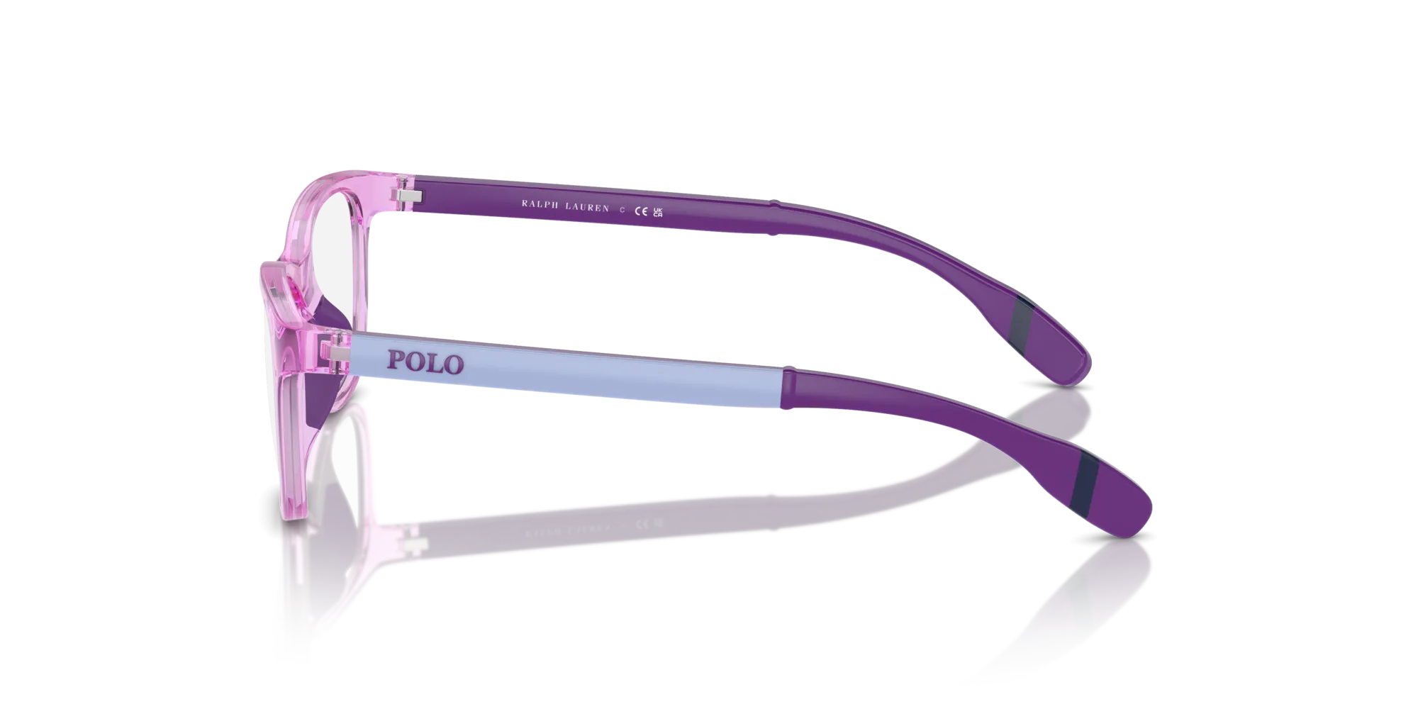Polo Ralph Lauren PP8548U 5947 Montature da vista Iniettato Viola Trasparente Cat Eye Normale - immagine 4
